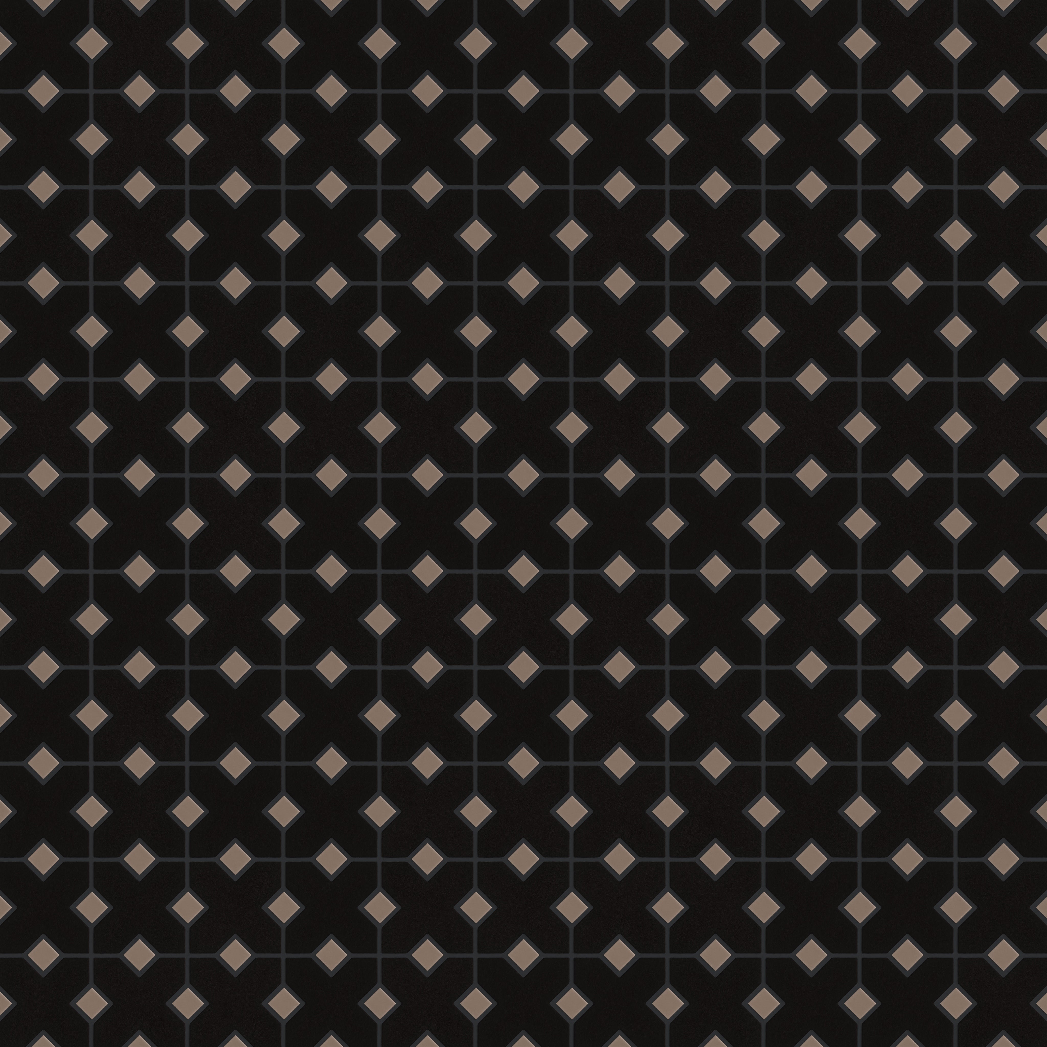 Hacienda Sheeted Original Ceramic Tile in Raven Matte & Cardamom Matte