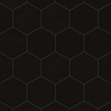 6" Hexagon Original Ceramic Tile in Raven Matte