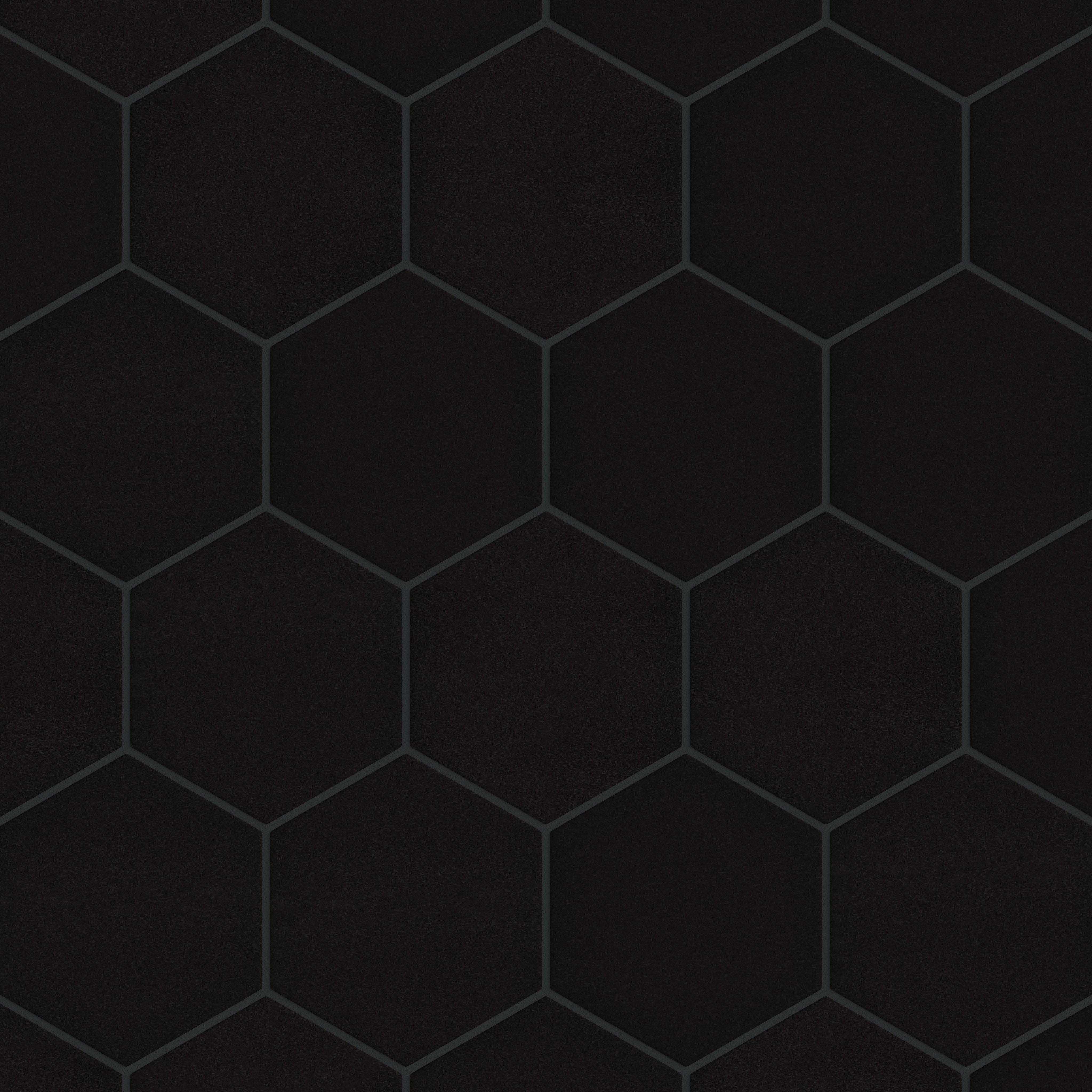 6" Hexagon Original Ceramic Tile in Raven Matte