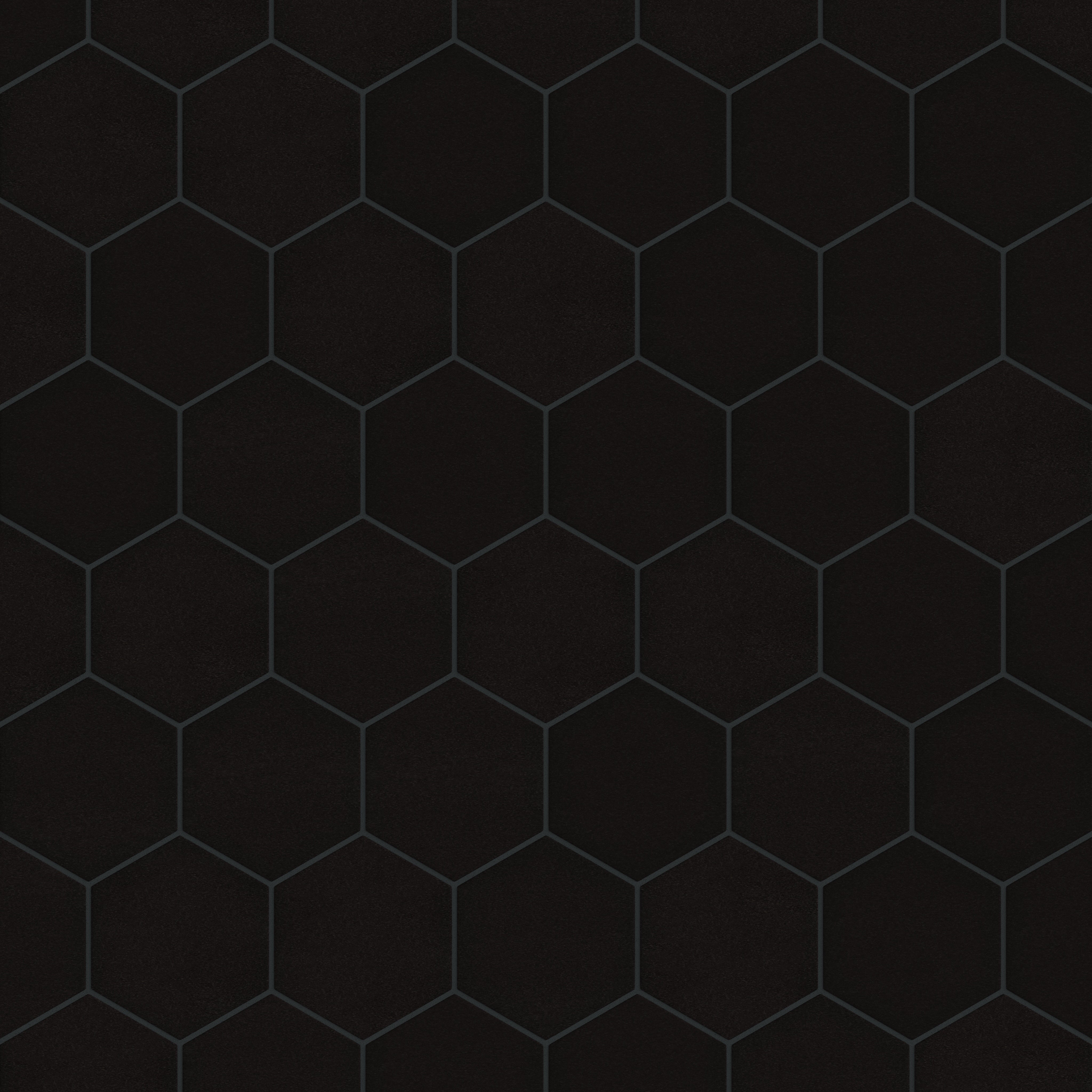 6" Hexagon Original Ceramic Tile in Raven Matte