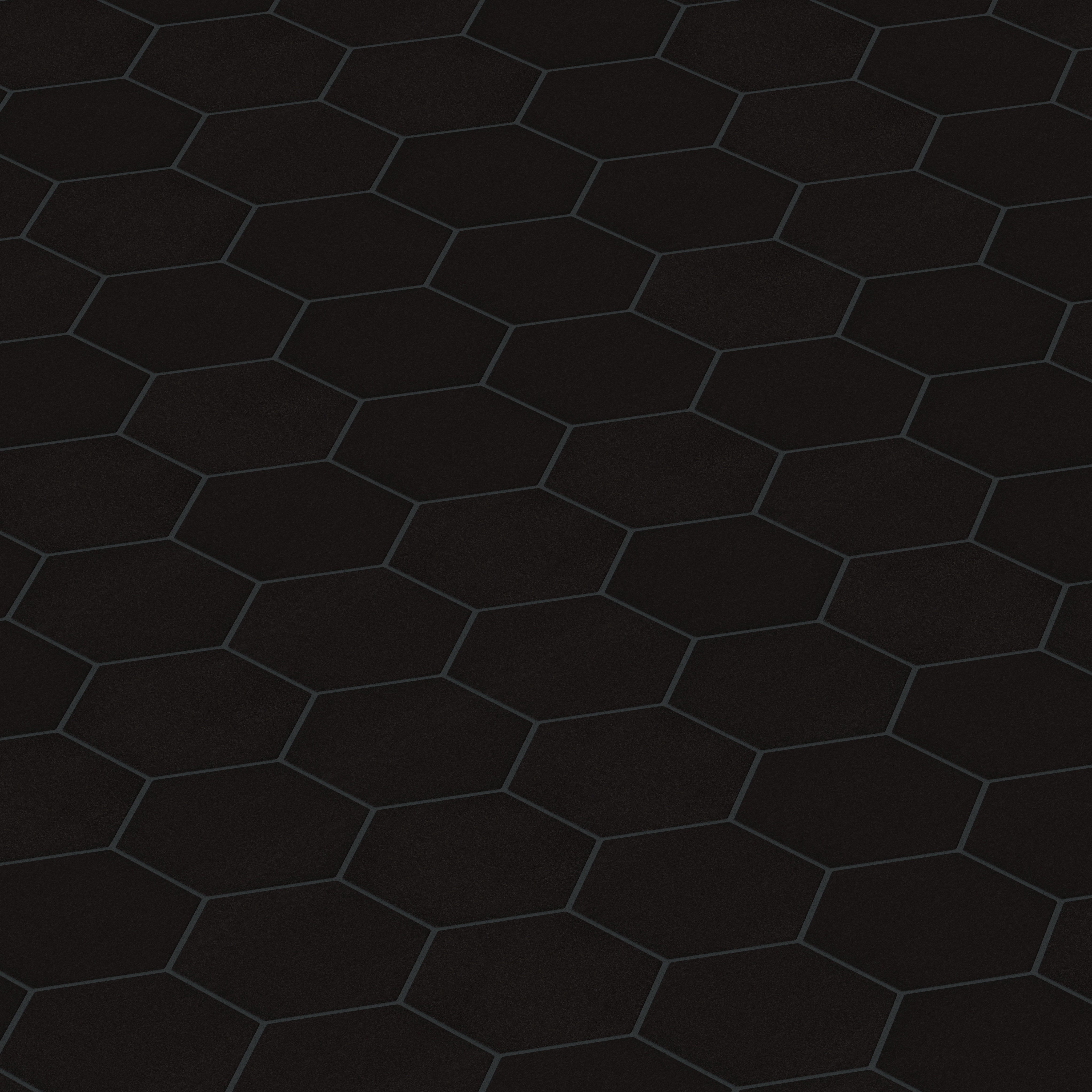 6" Hexagon Original Ceramic Tile in Raven Matte