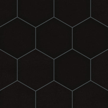 8" Hexagon Original Ceramic Tile in Raven Matte