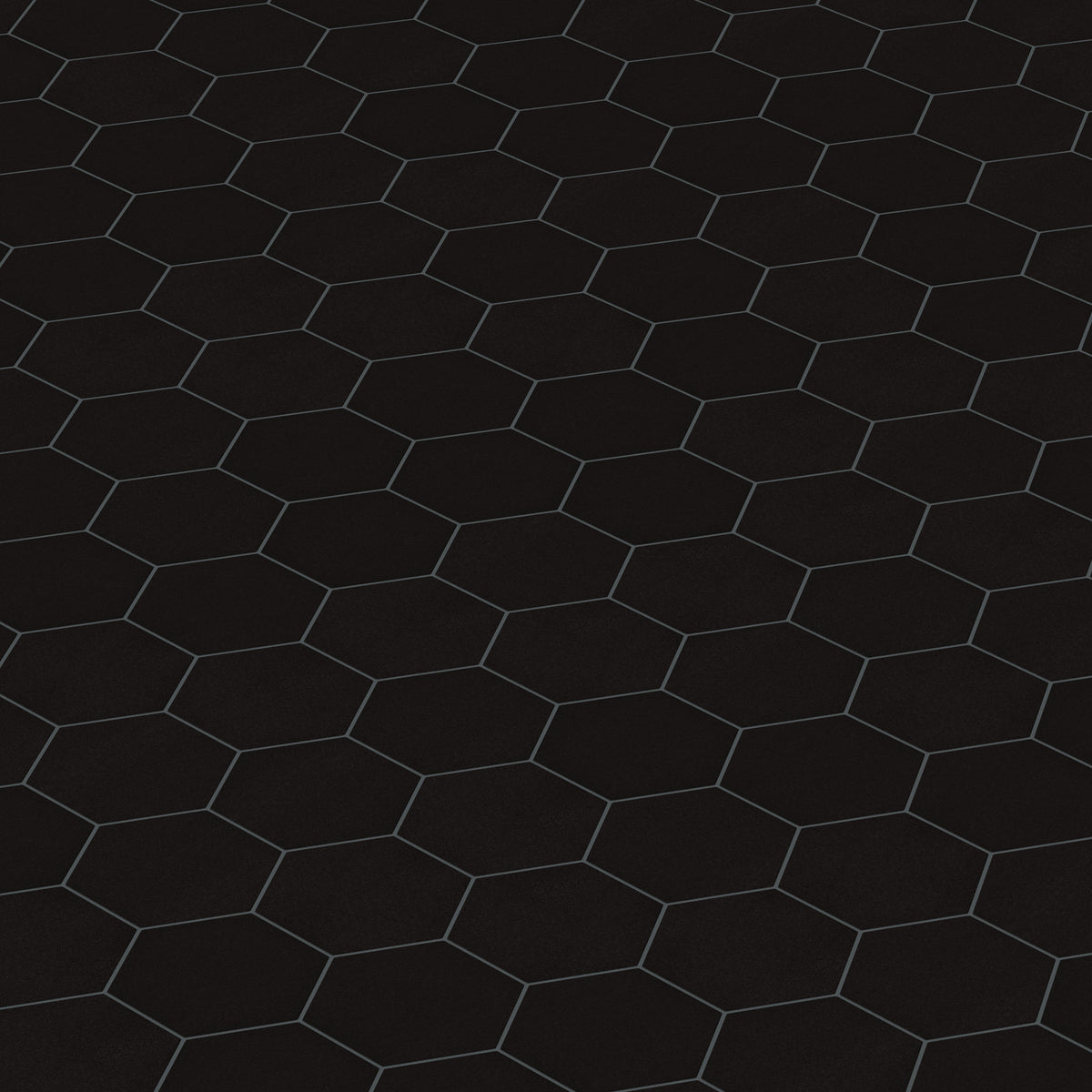 8" Hexagon Original Ceramic Tile in Raven Matte