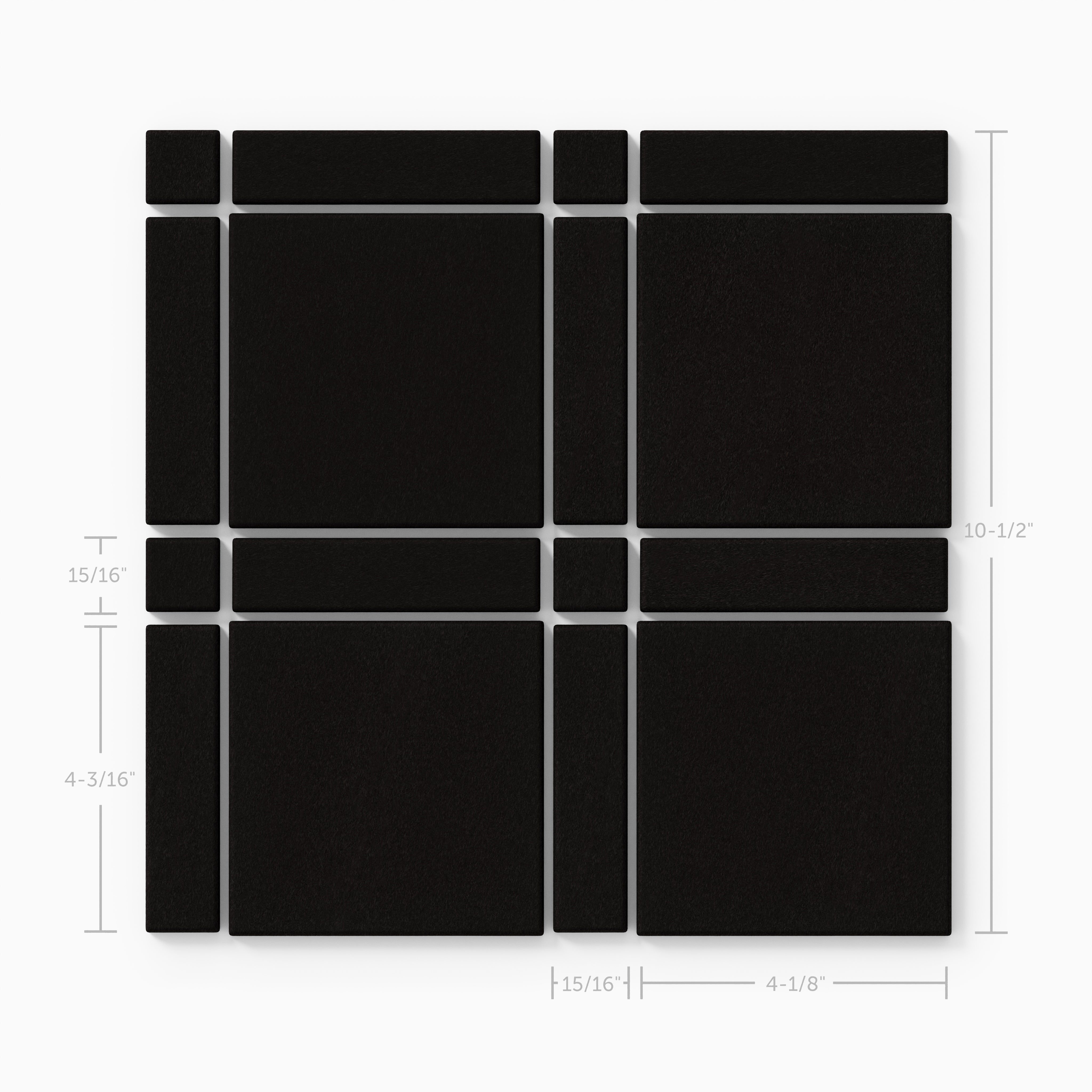 Lattice Sheeted Original Ceramic Tile in Raven Matte