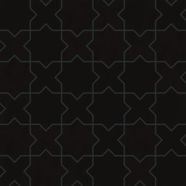 Mini Star & Cross Original Ceramic Tile in Raven Matte