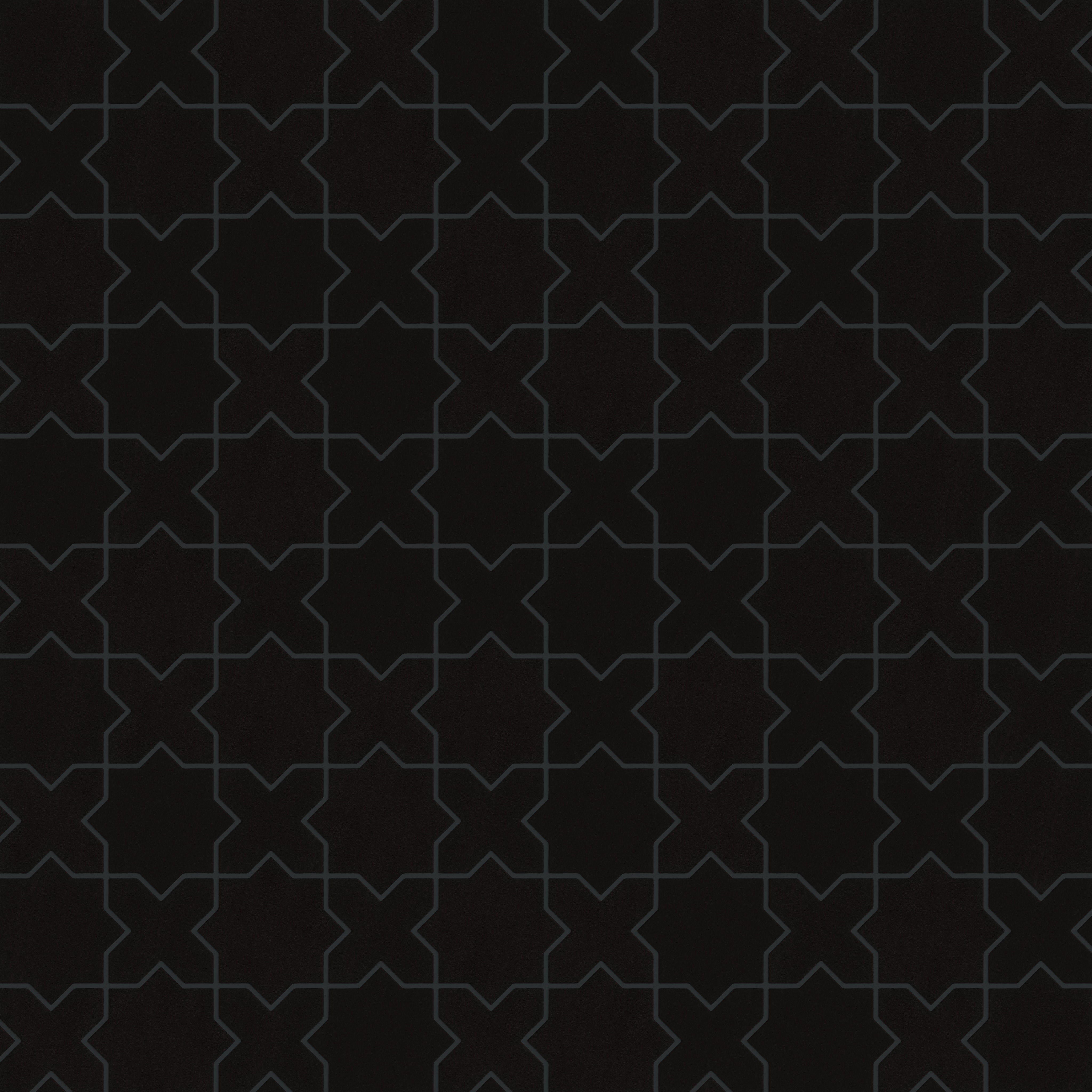 Mini Star & Cross Original Ceramic Tile in Raven Matte