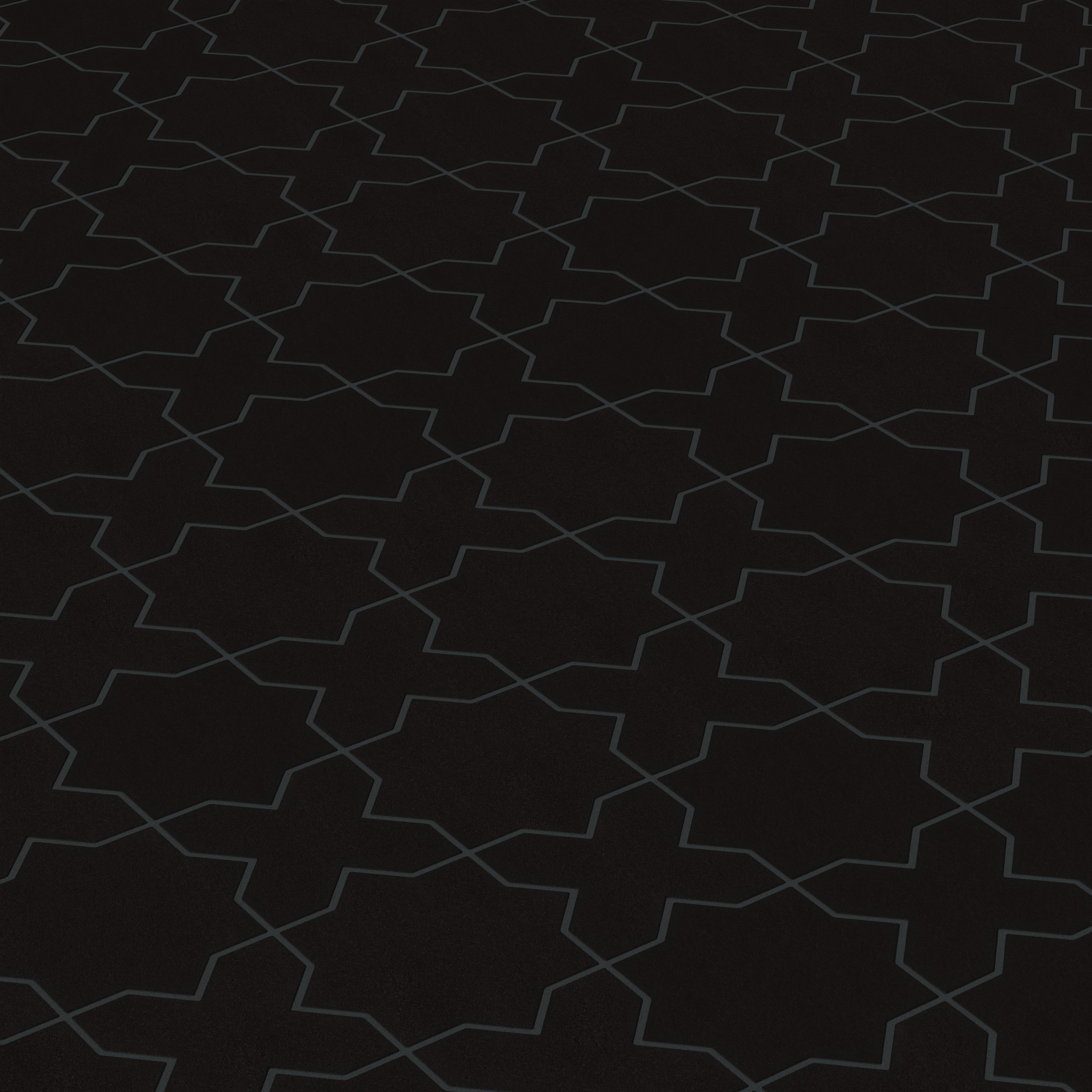 Star & Cross Original Ceramic Tile in Raven Matte