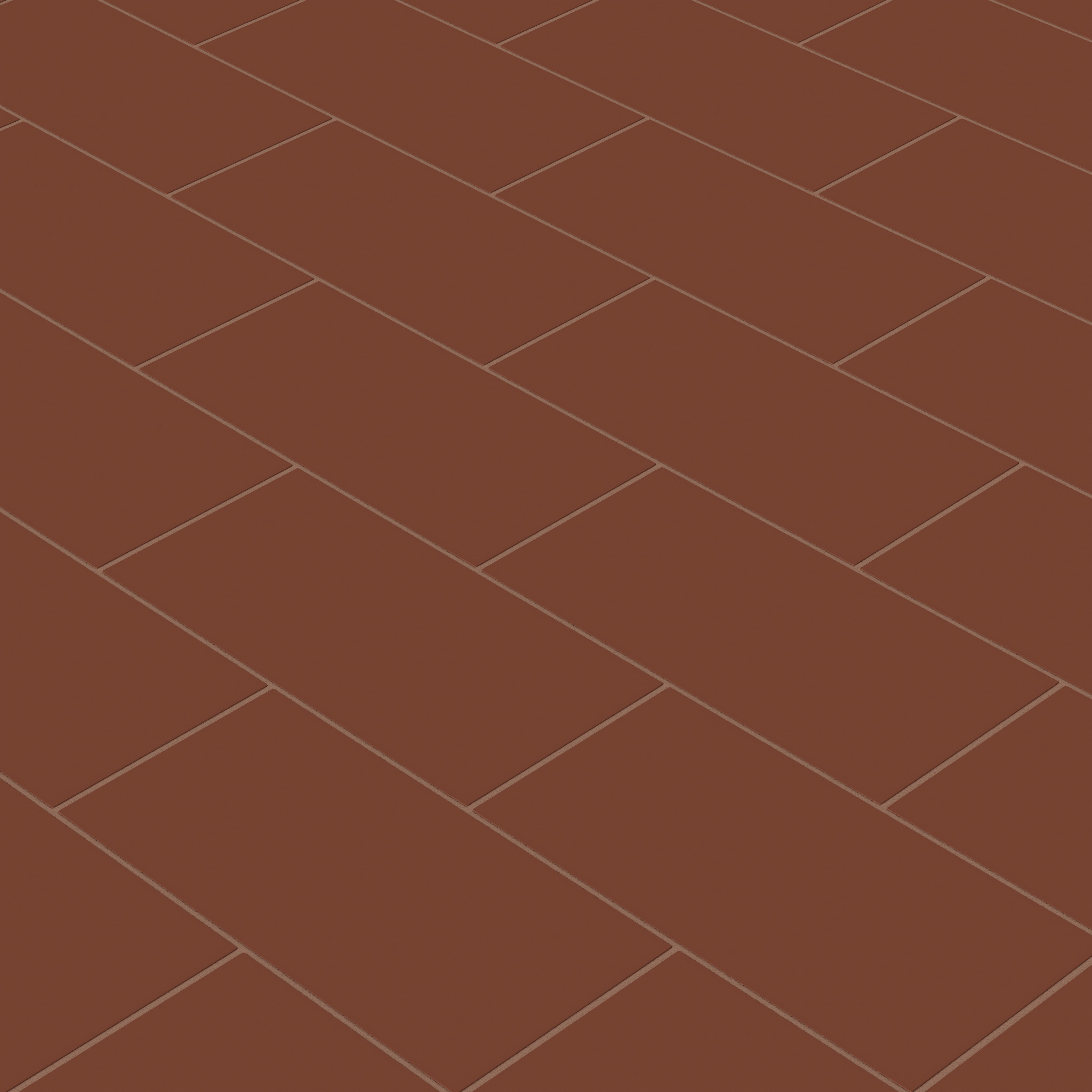 6x12 Natural Press Ceramic Tile in Red Iron Oxide Matte