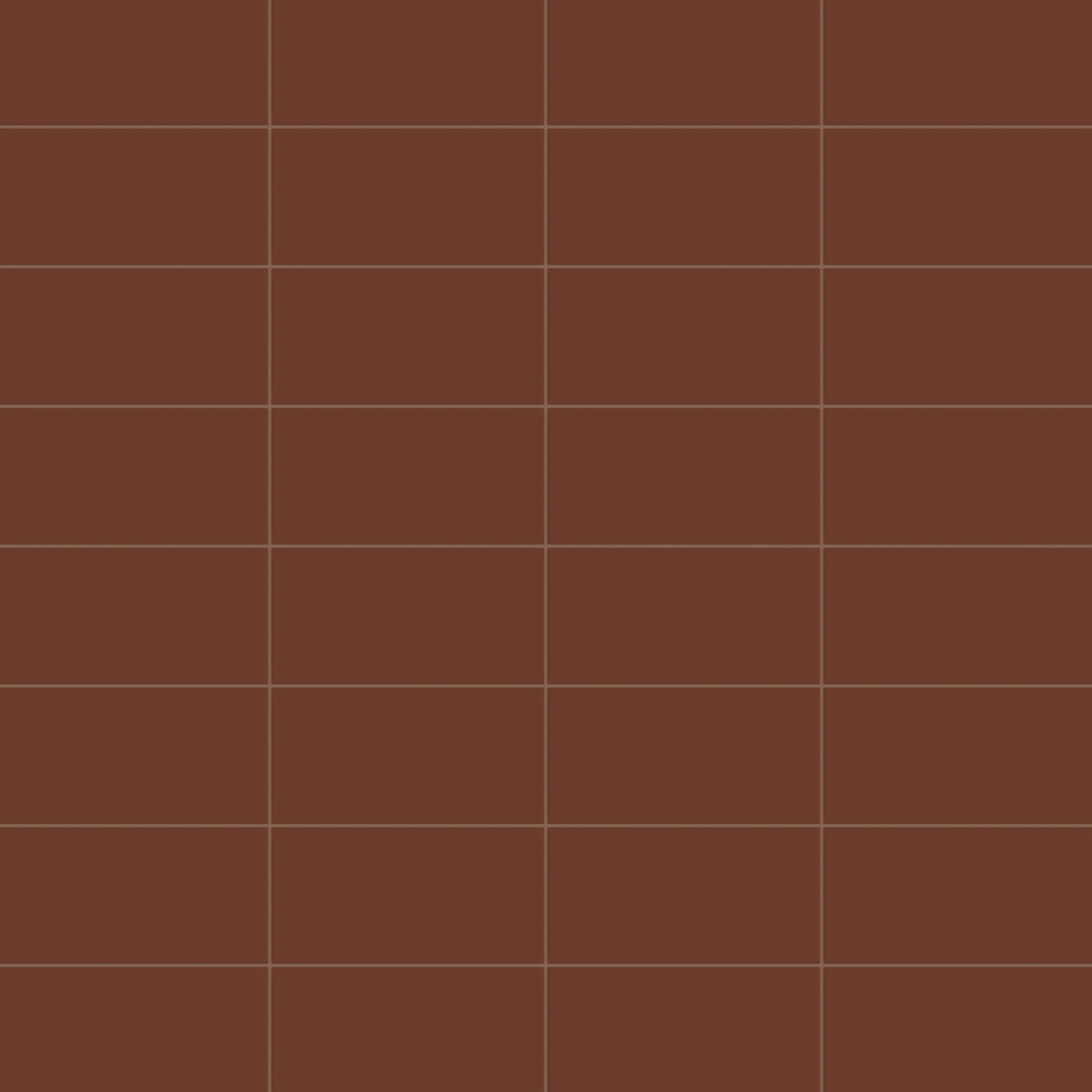 6x12 Natural Press Ceramic Tile in Red Iron Oxide Matte