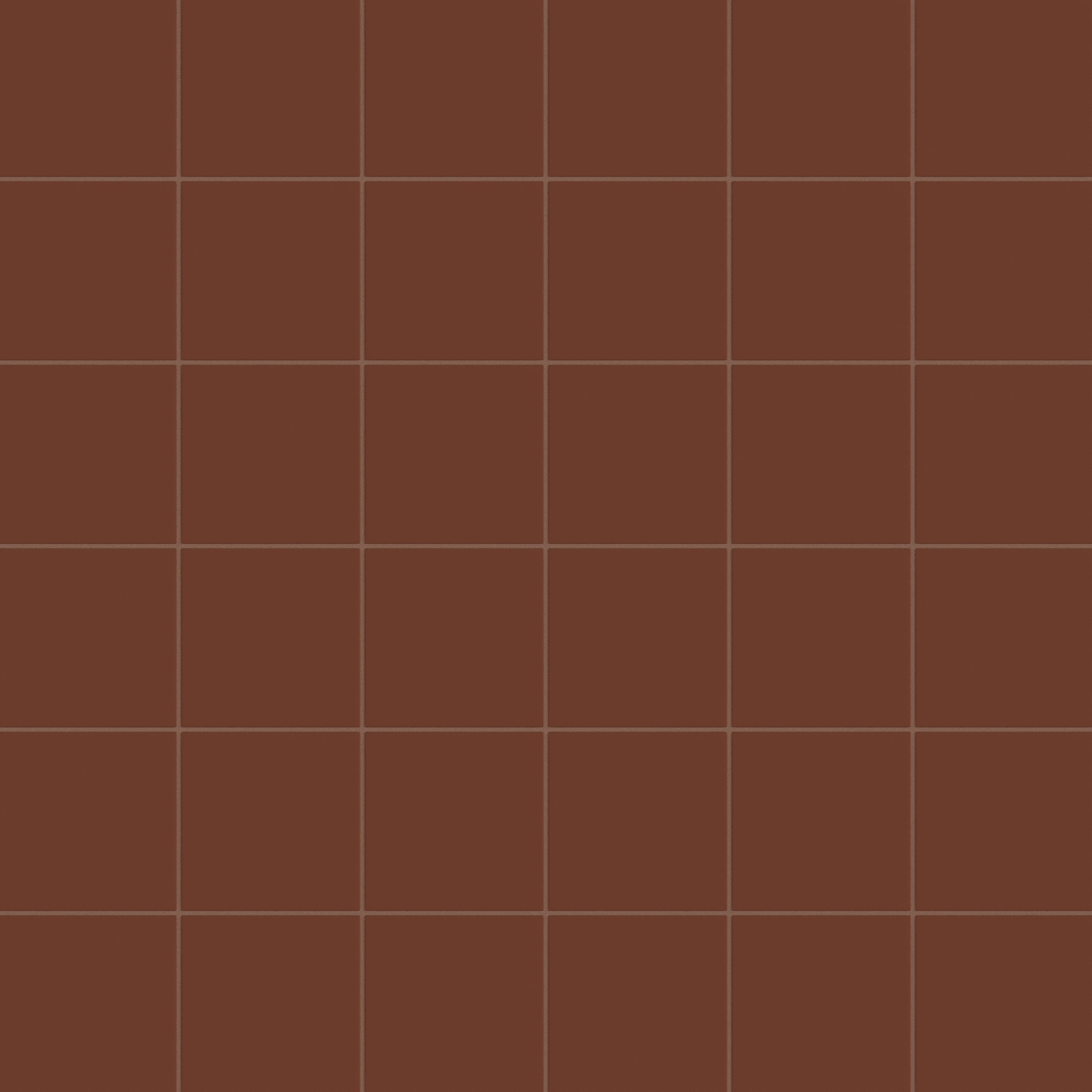 6x6 Natural Press Ceramic Tile in Red Iron Oxide Matte