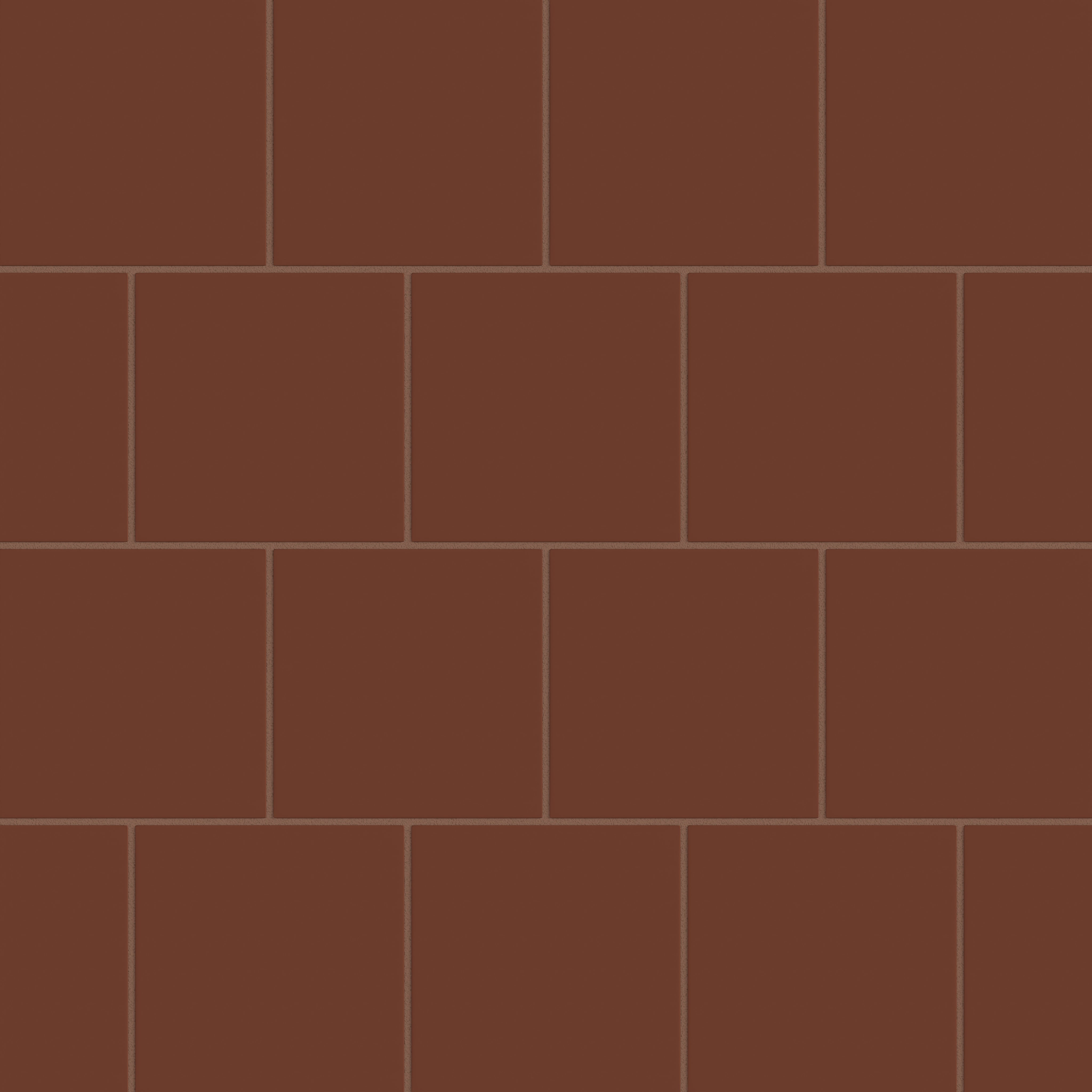 6x6 Natural Press Ceramic Tile in Red Iron Oxide Matte