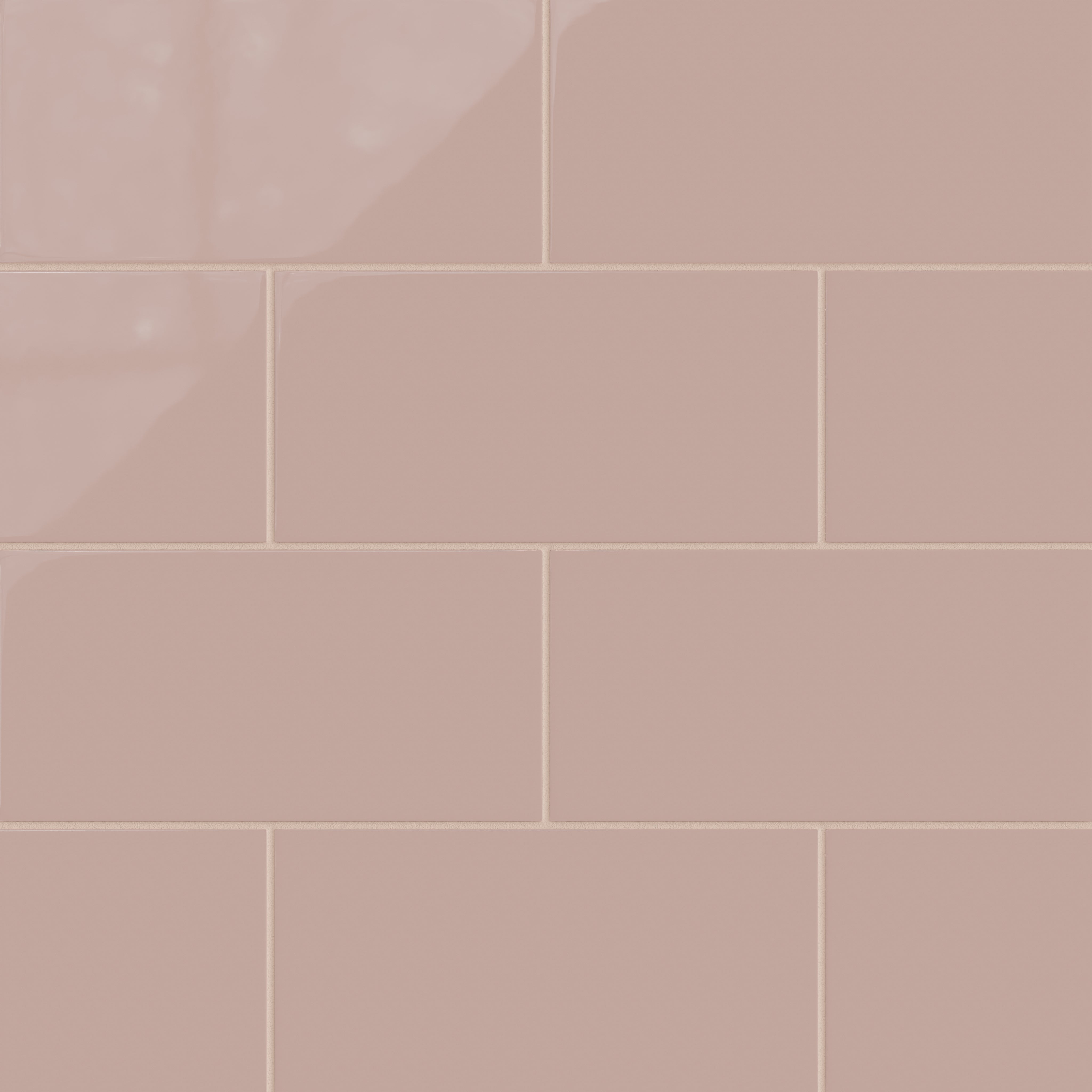 6x12 Natural Press Ceramic Tile in Red Jasper Gloss