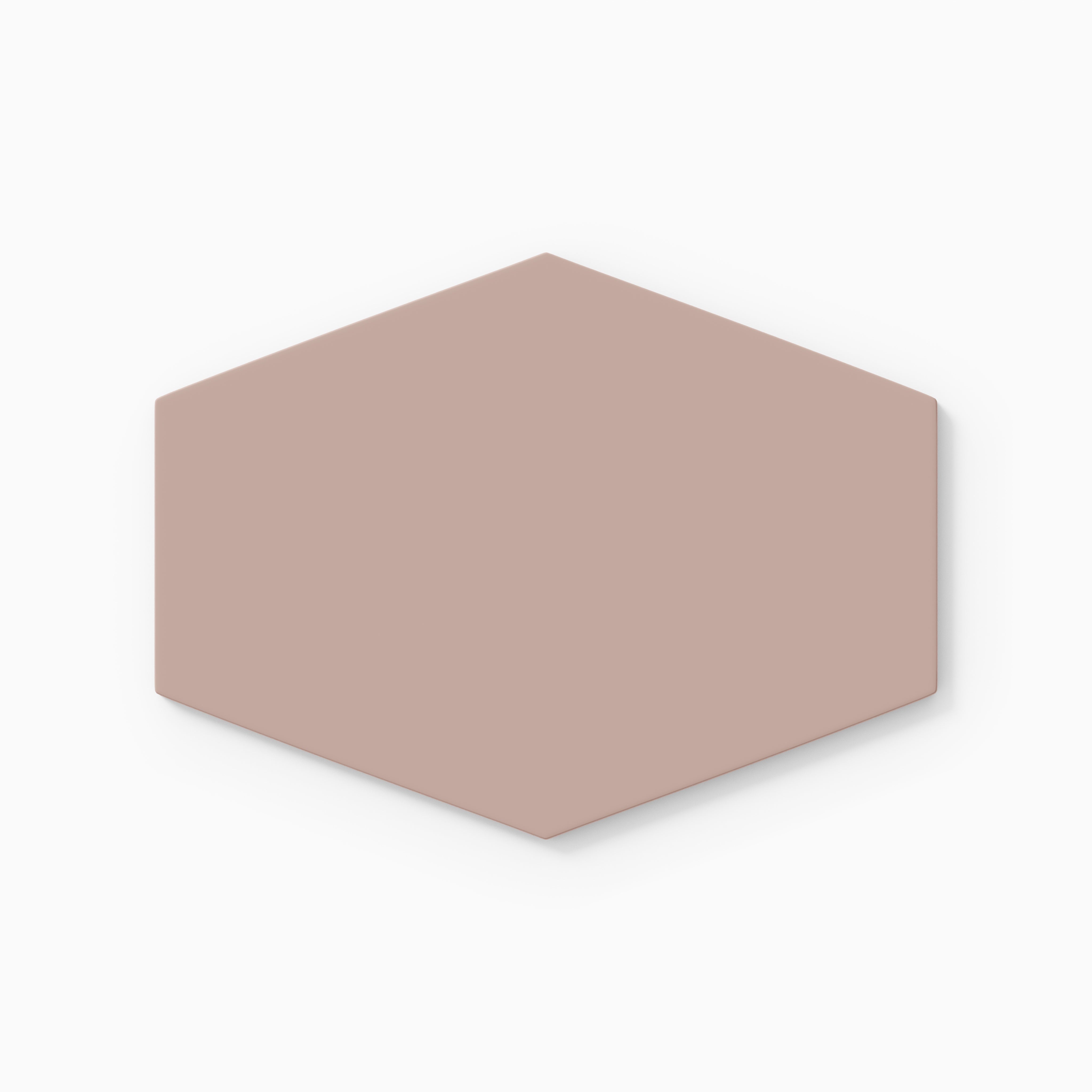 Elongated Hexagon Natural Press Ceramic Tile in Red Jasper Matte