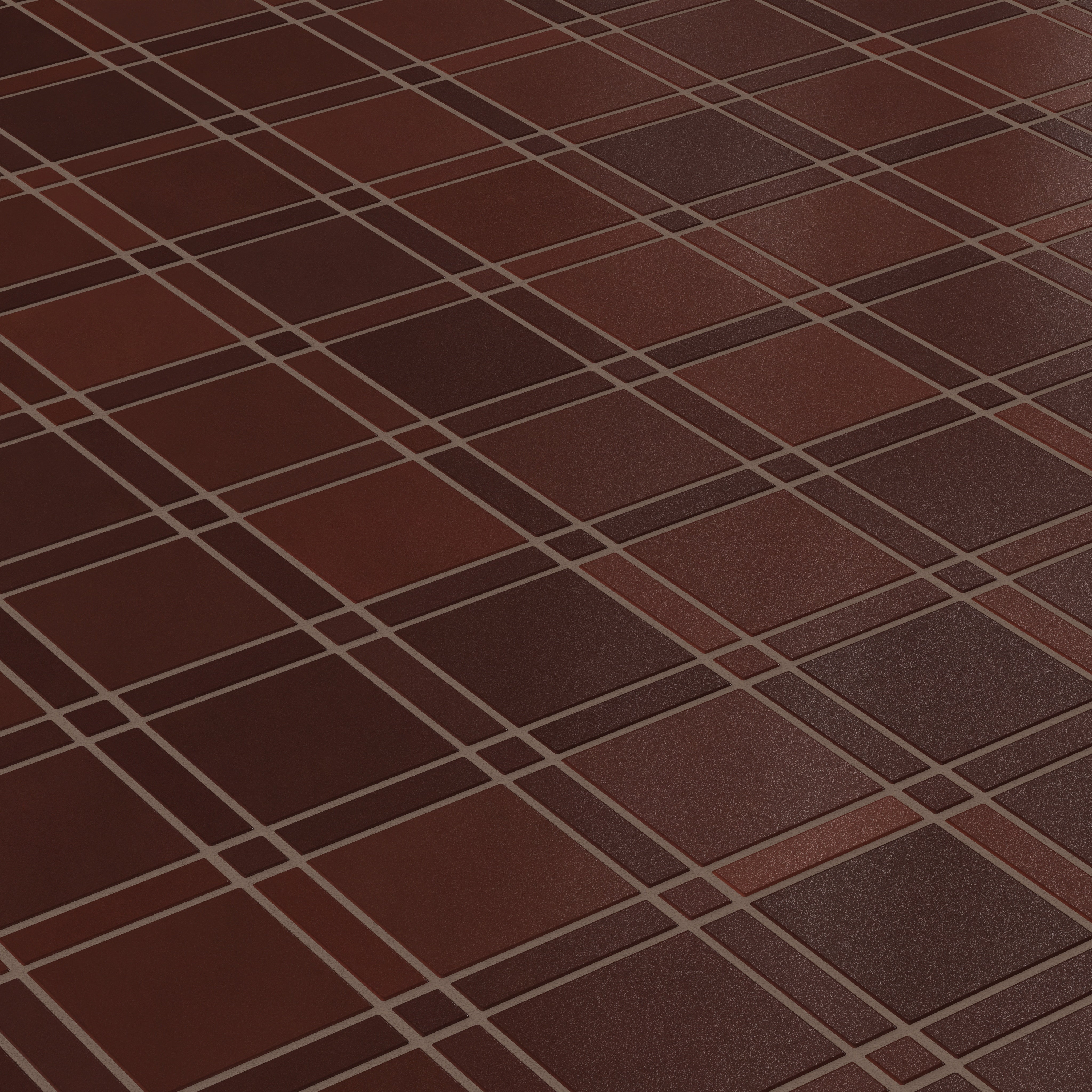 Lattice Sheeted Original Ceramic Tile in Redwood