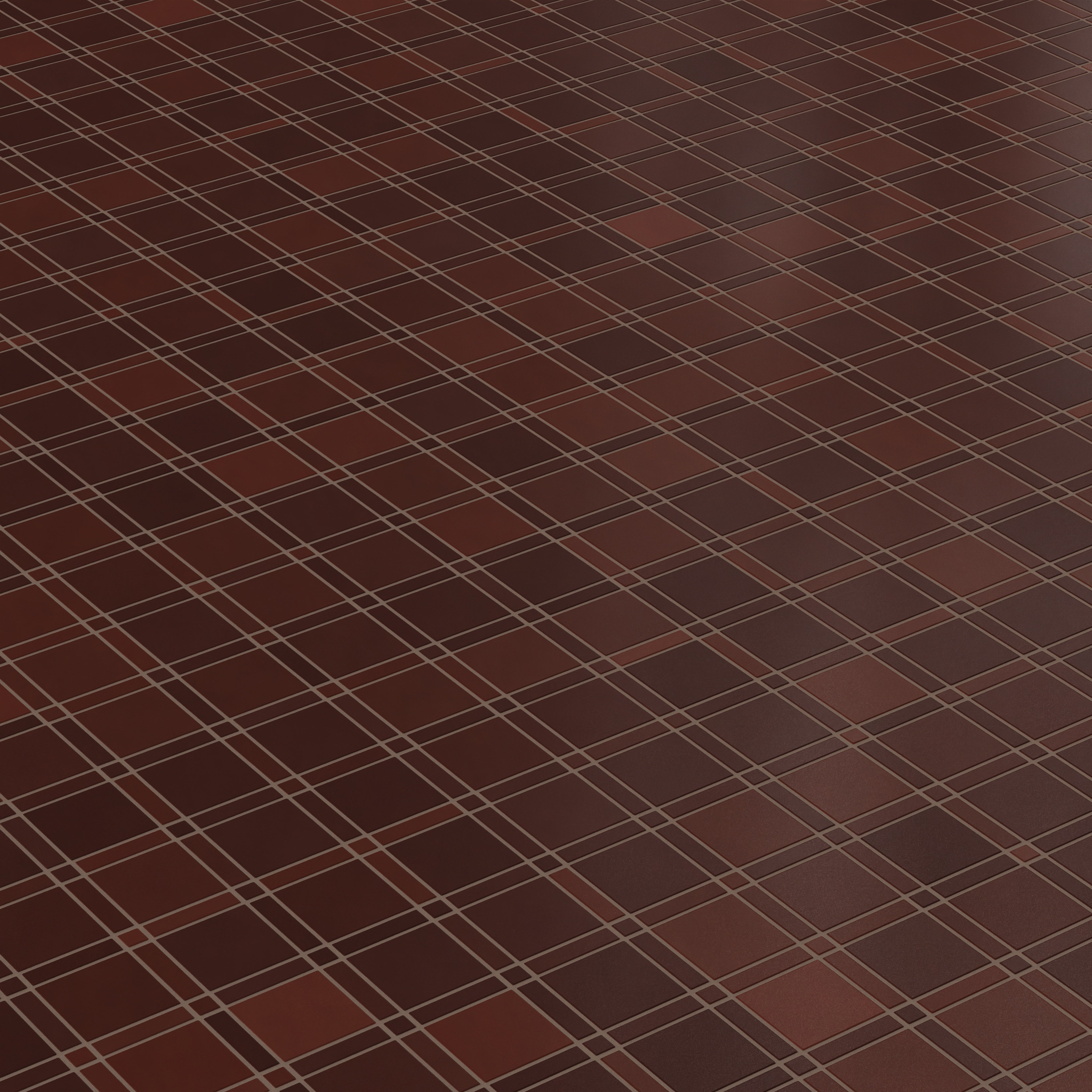 Lattice Sheeted Original Ceramic Tile in Redwood
