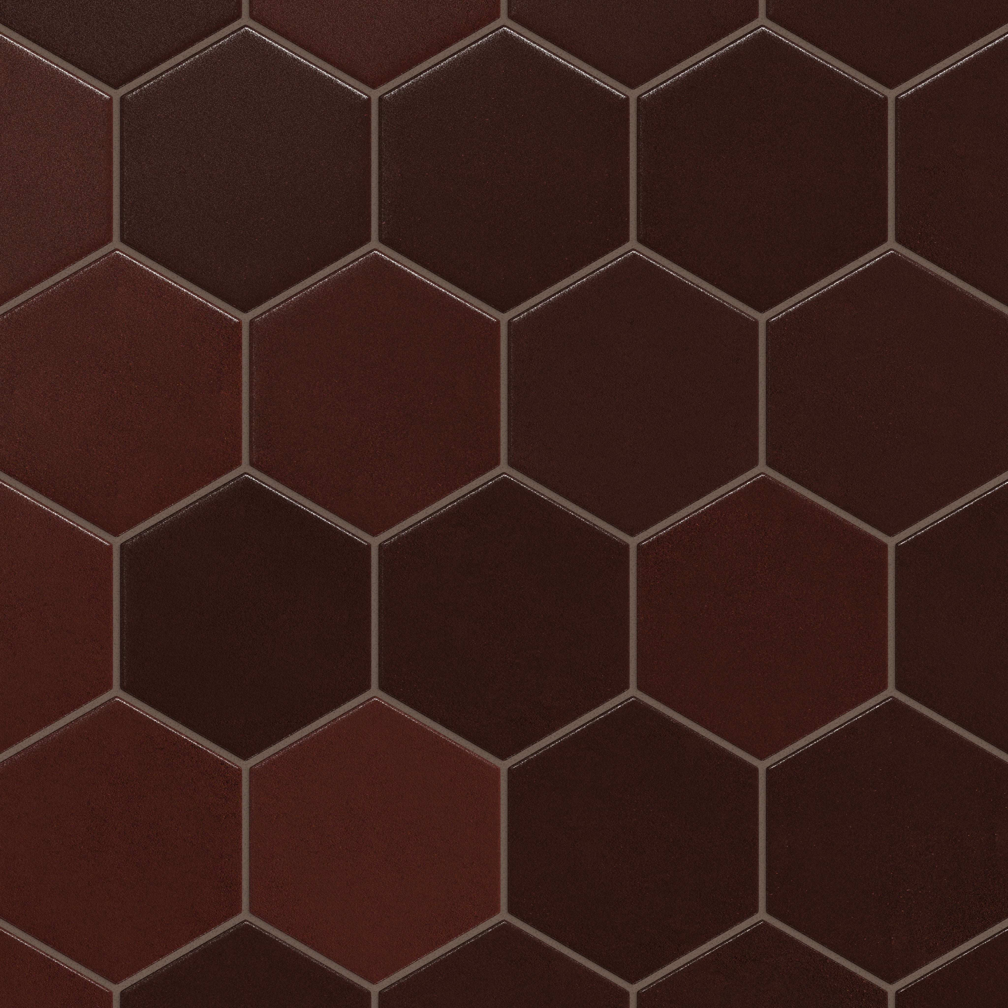6" Hexagon Original Ceramic Tile in Redwood
