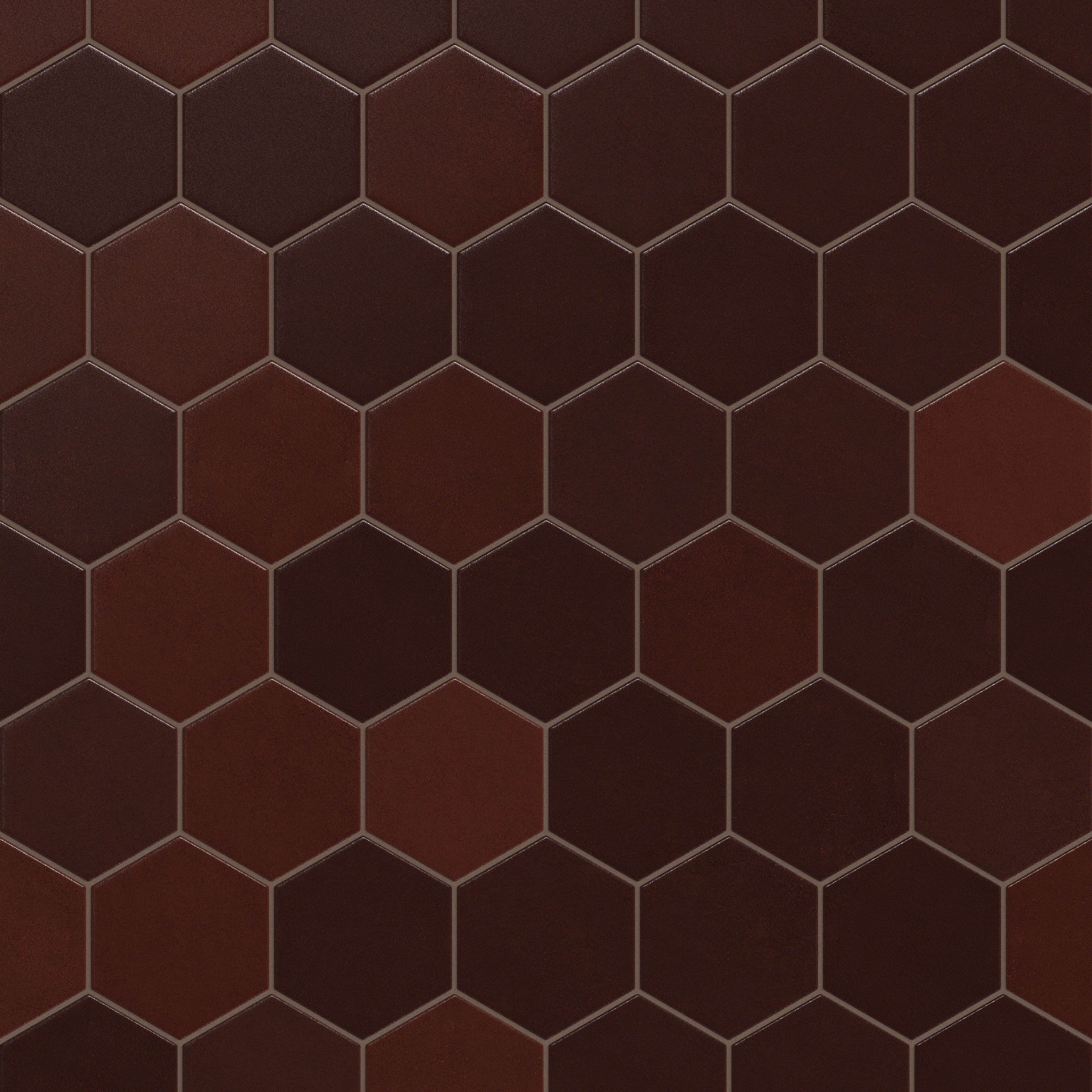 6" Hexagon Original Ceramic Tile in Redwood
