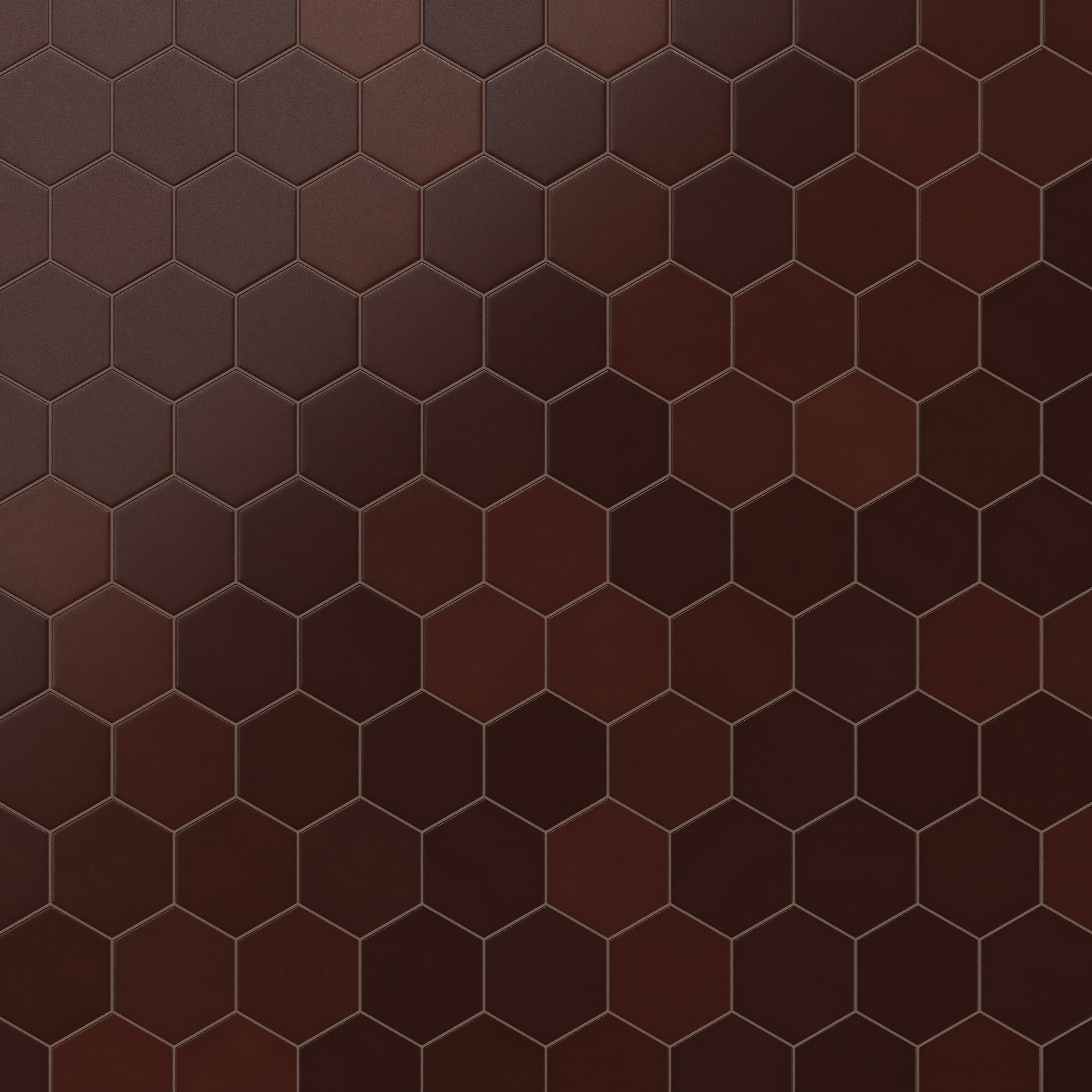 8" Hexagon Original Ceramic Tile in Redwood