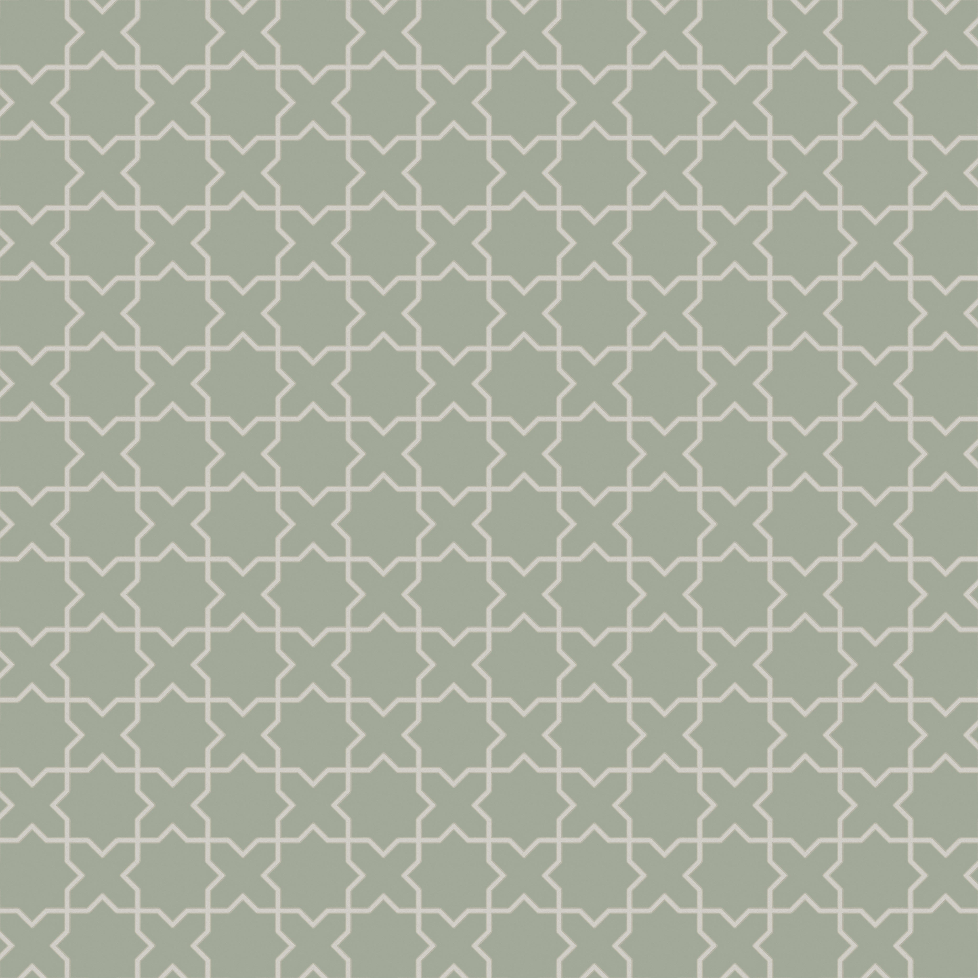 Mini Star & Cross Original Ceramic Tile in Rosemary Matte