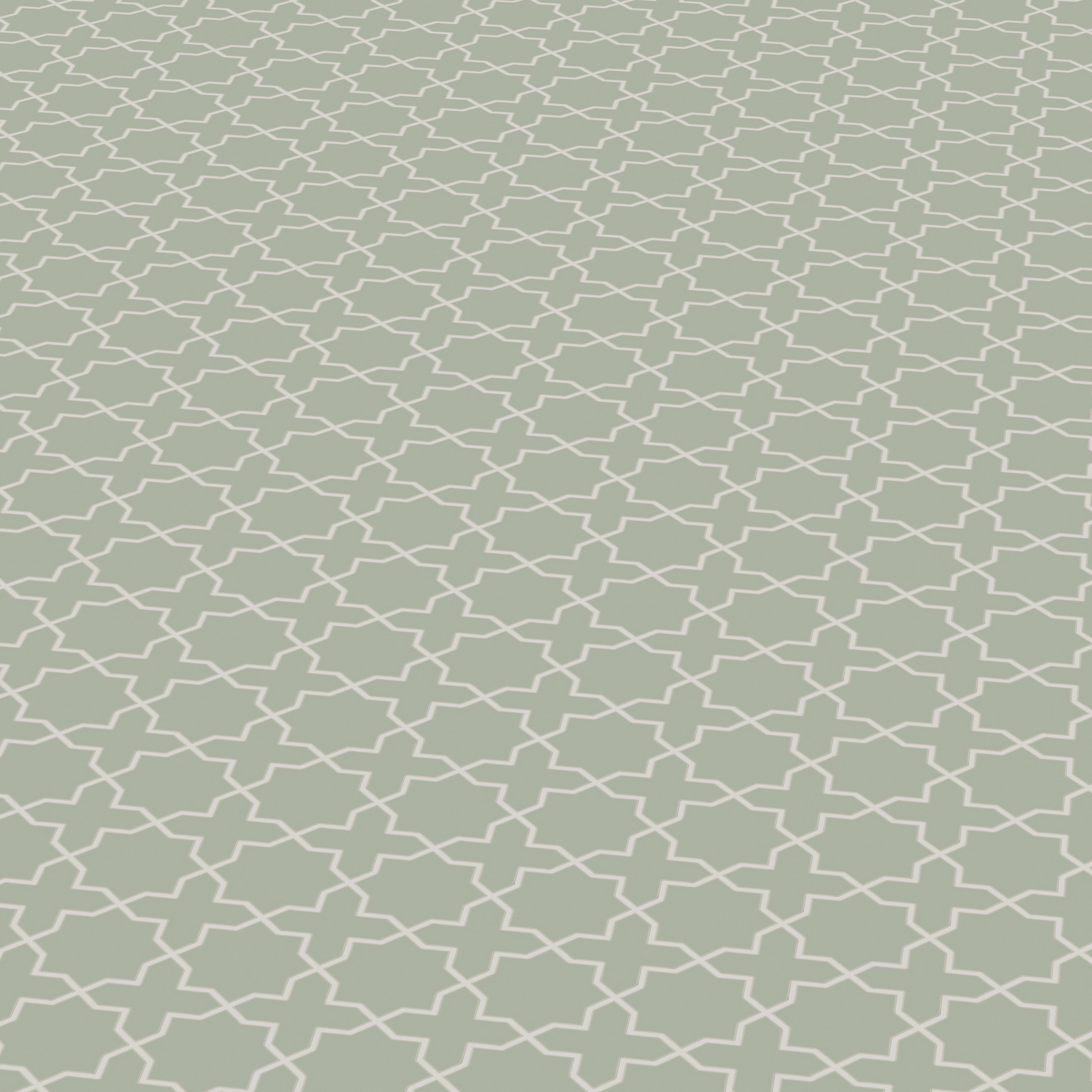 Mini Star & Cross Original Ceramic Tile in Rosemary Matte