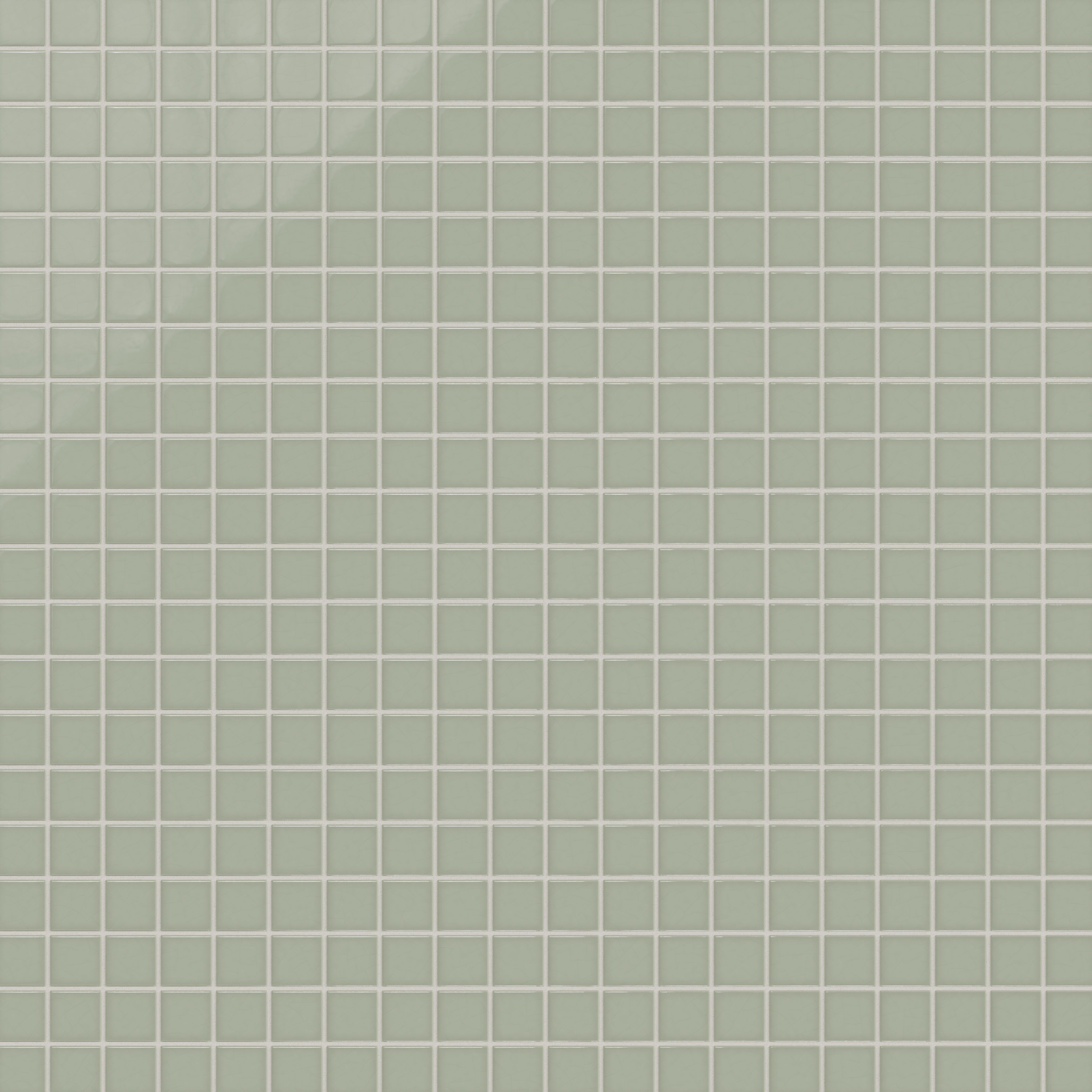 2x2 Straight Set Sheeted Original Ceramic Mosaic Tile in Rosemary Gloss