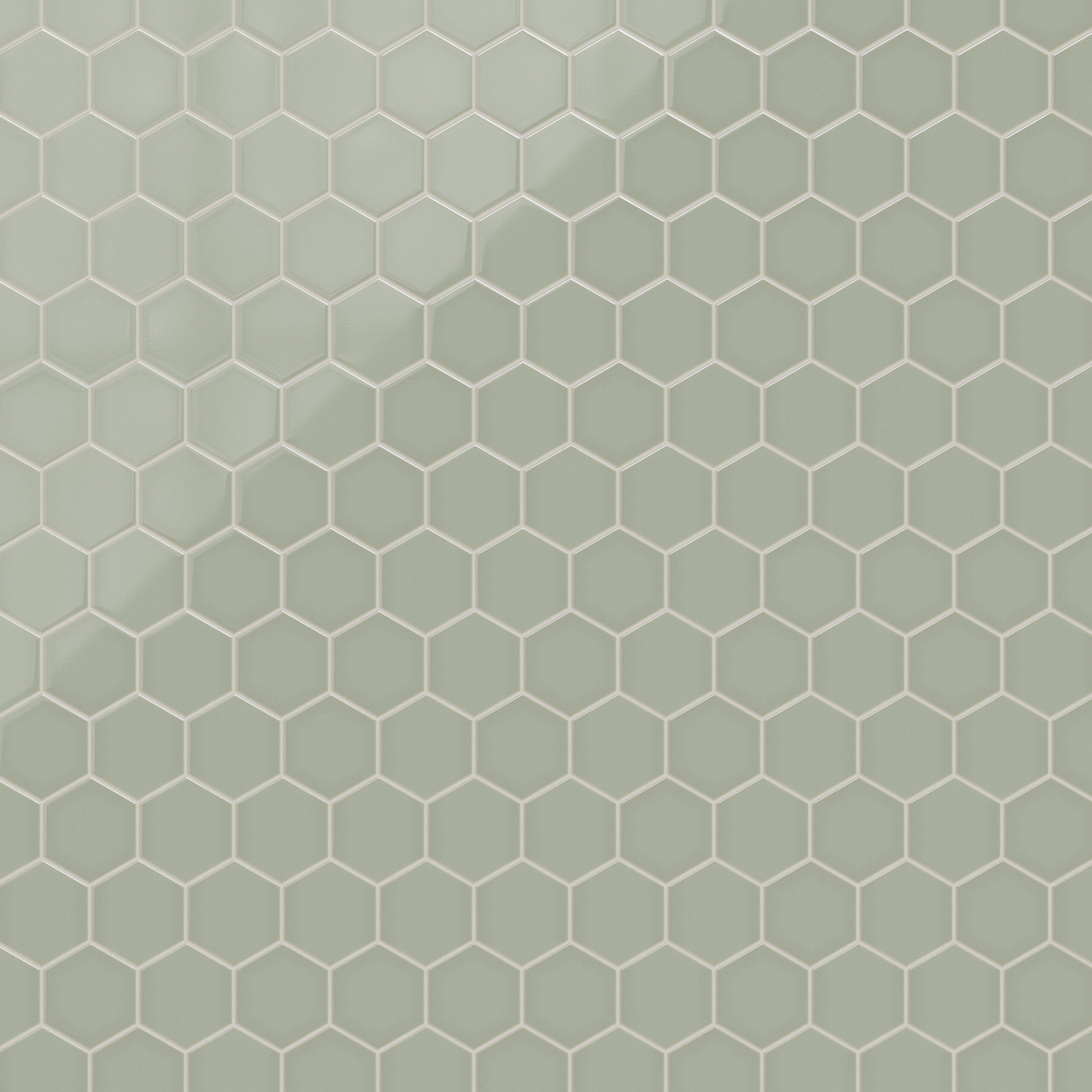 6" Hexagon Original Ceramic Tile in Rosemary Gloss