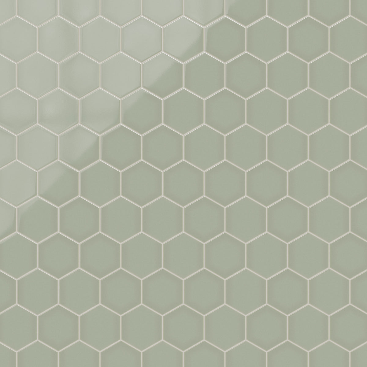 8" Hexagon Original Ceramic Tile in Rosemary Gloss