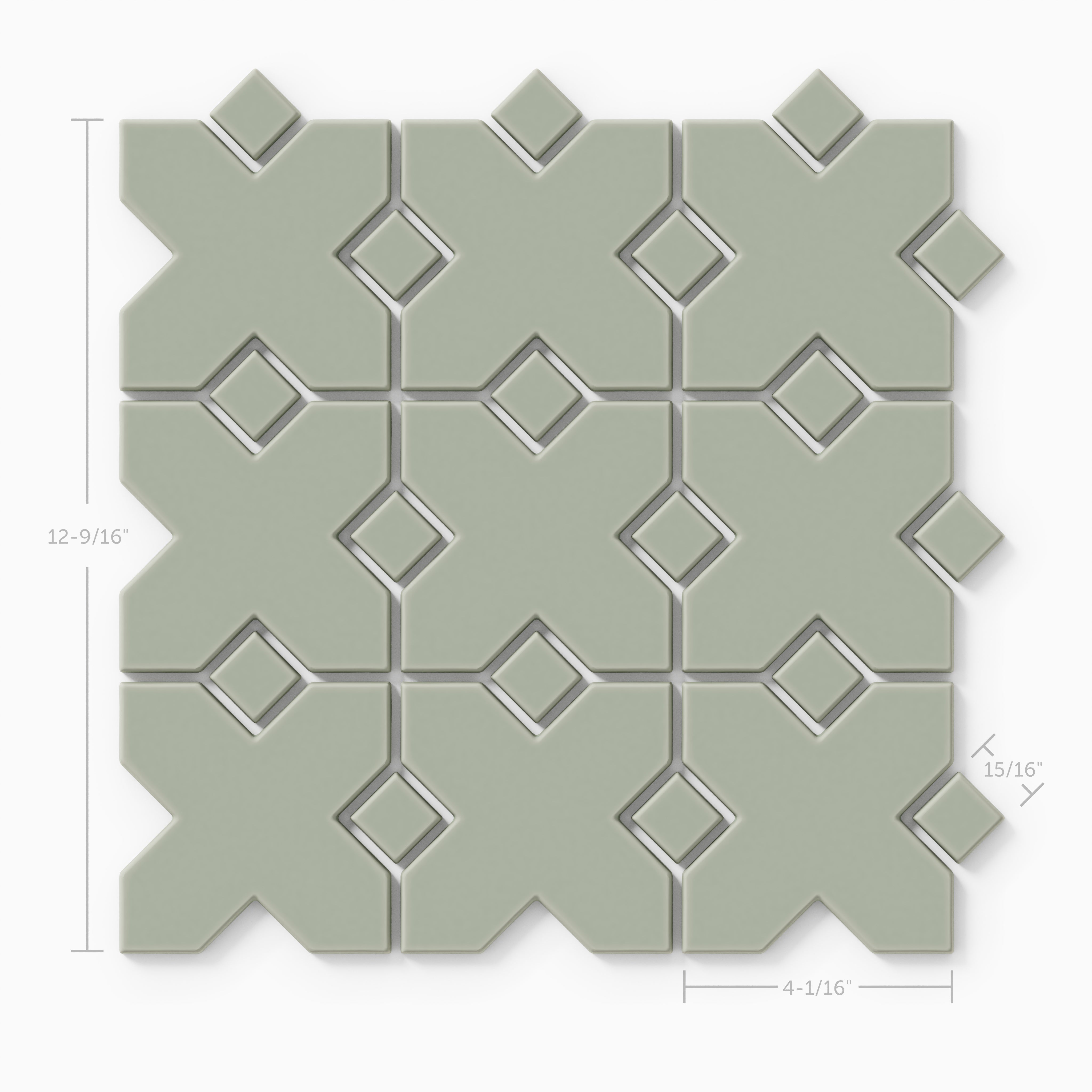Hacienda Sheeted Original Ceramic Tile in Rosemary Matte