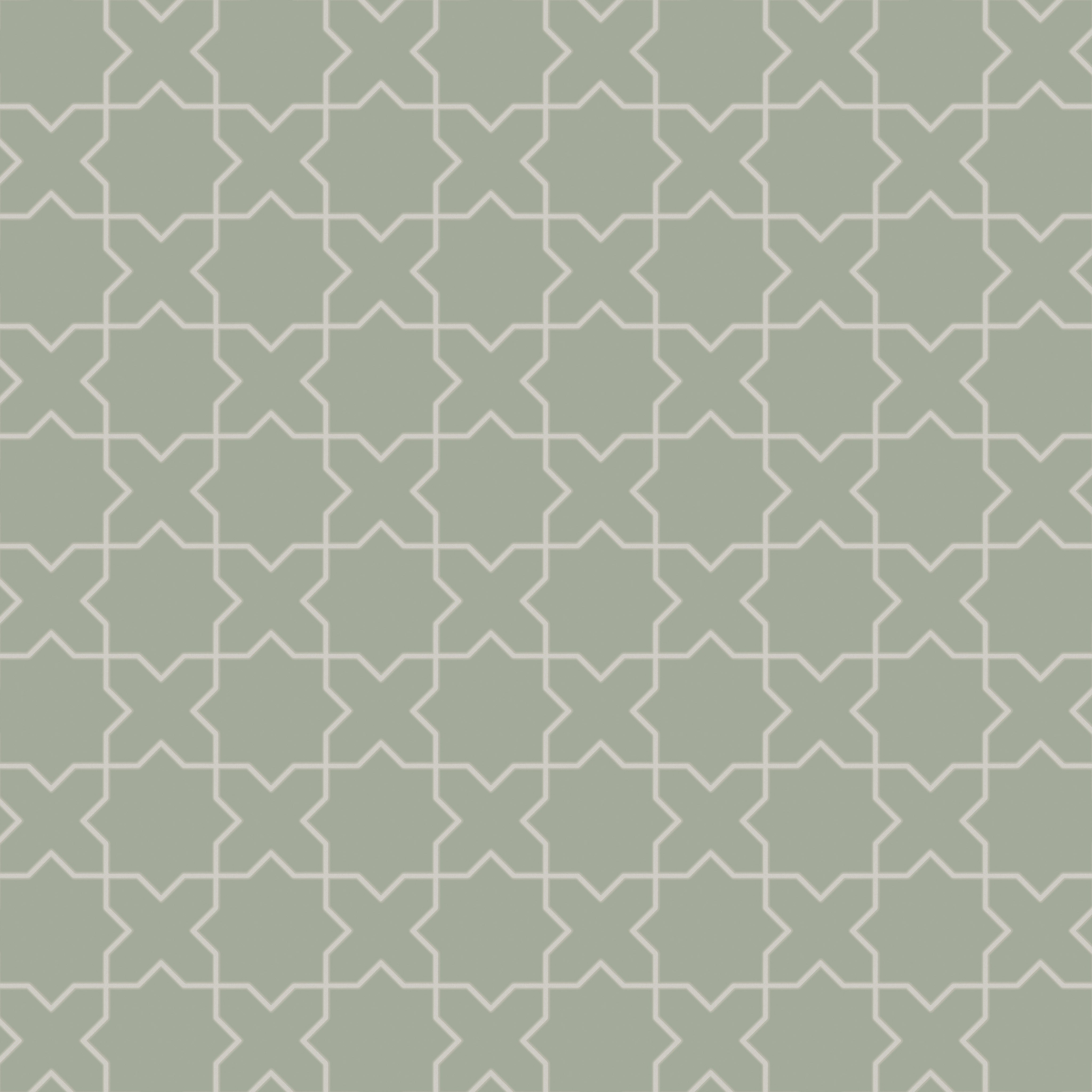 Star & Cross Original Ceramic Tile in Rosemary Matte