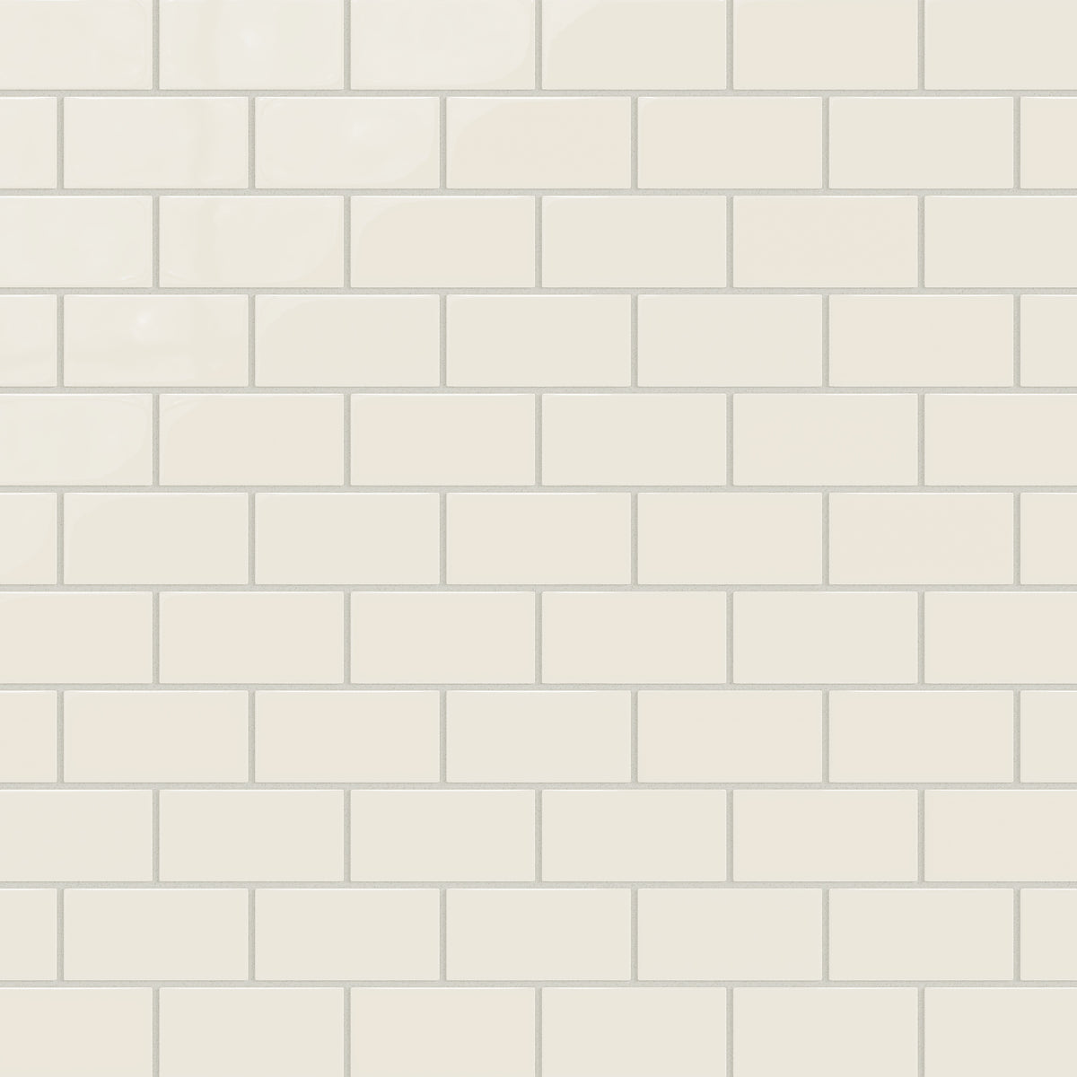 2x4 Half Offset Sheeted Natural Press Ceramic Mosaic Tile in Salt Creek Gloss