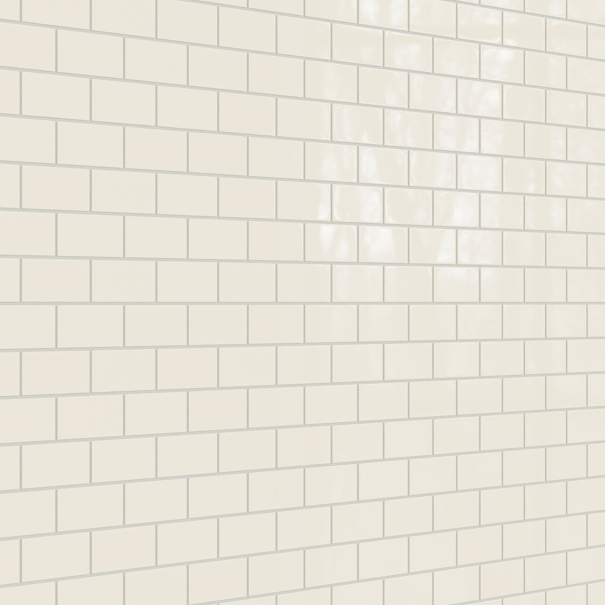 2x4 Half Offset Sheeted Natural Press Ceramic Mosaic Tile in Salt Creek Gloss