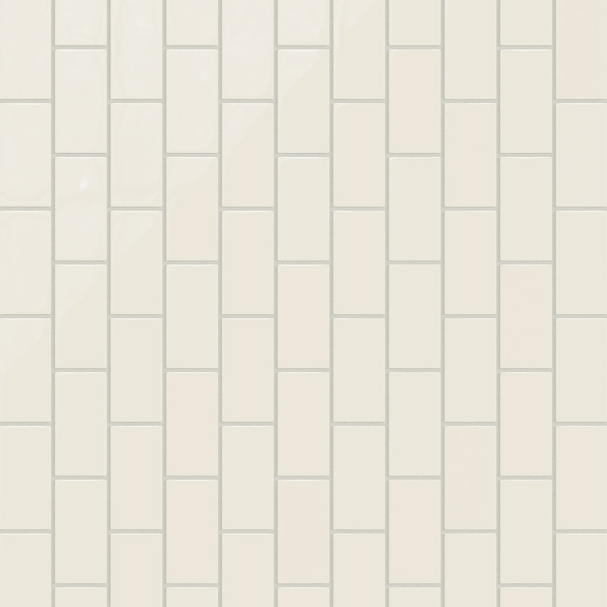 2x4 Half Offset Sheeted Natural Press Ceramic Mosaic Tile in Salt Creek Gloss