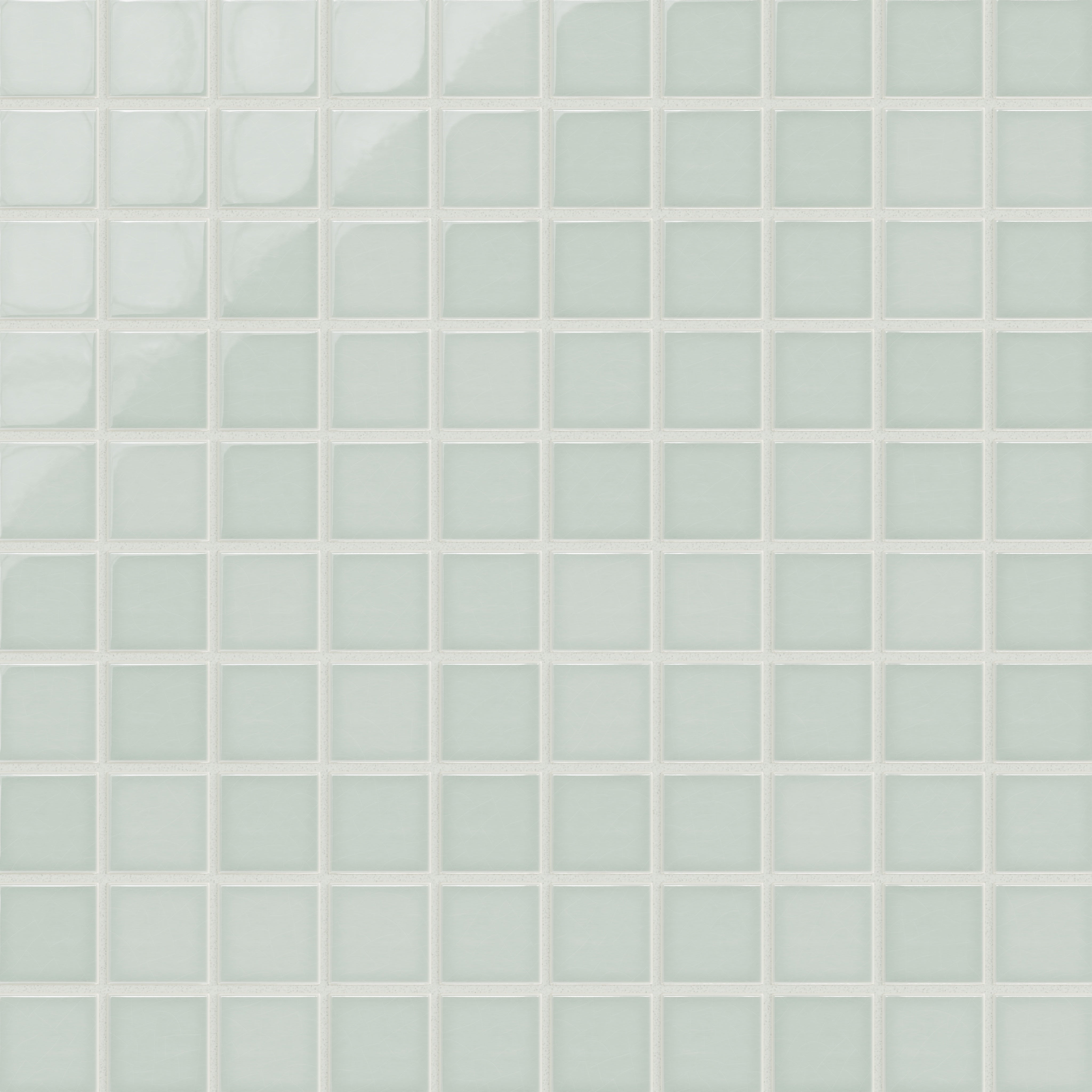2x2 Straight Set Sheeted Original Ceramic Mosaic Tile in Salton Sea Gloss