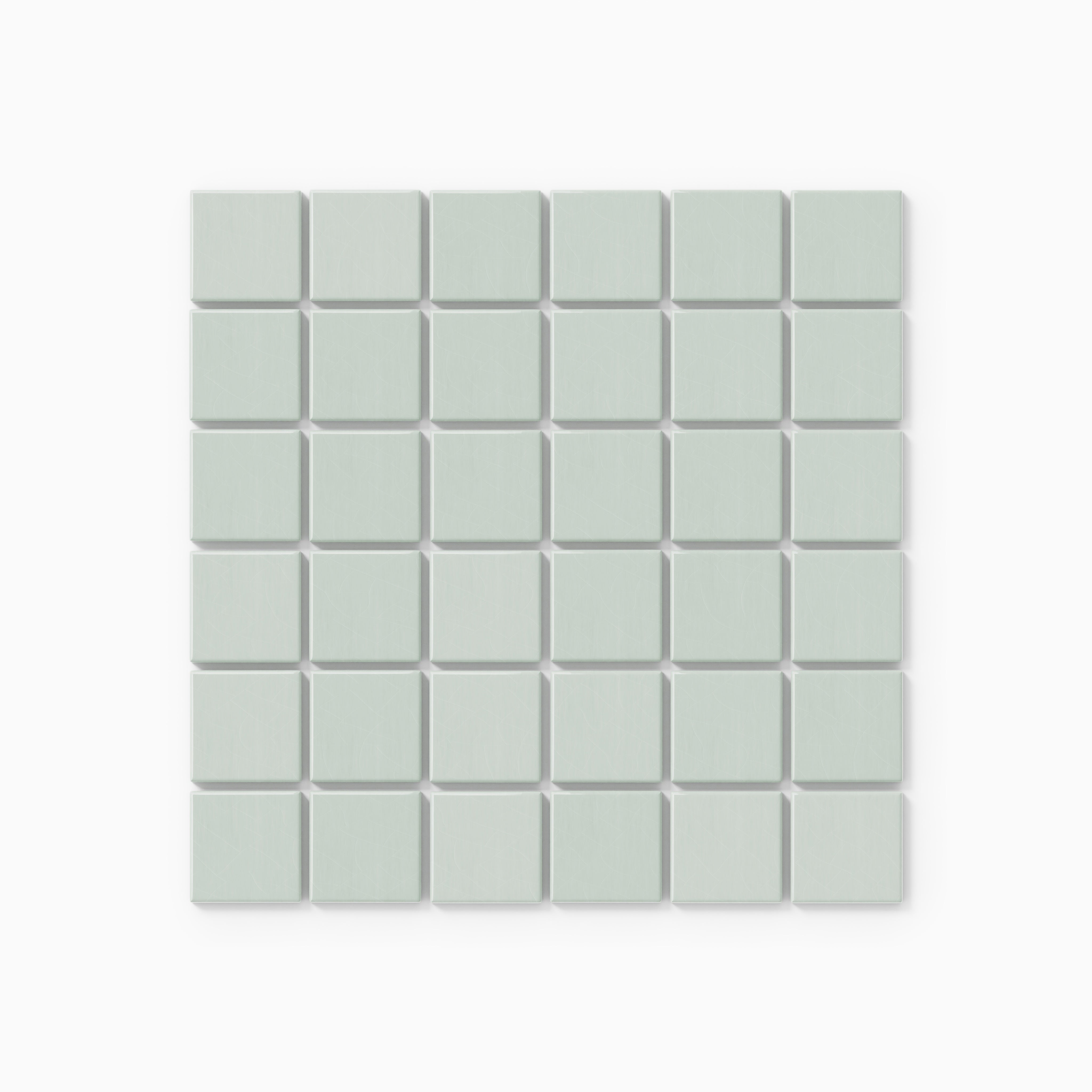 2x2 Straight Set Sheeted Original Ceramic Mosaic Tile in Salton Sea Gloss