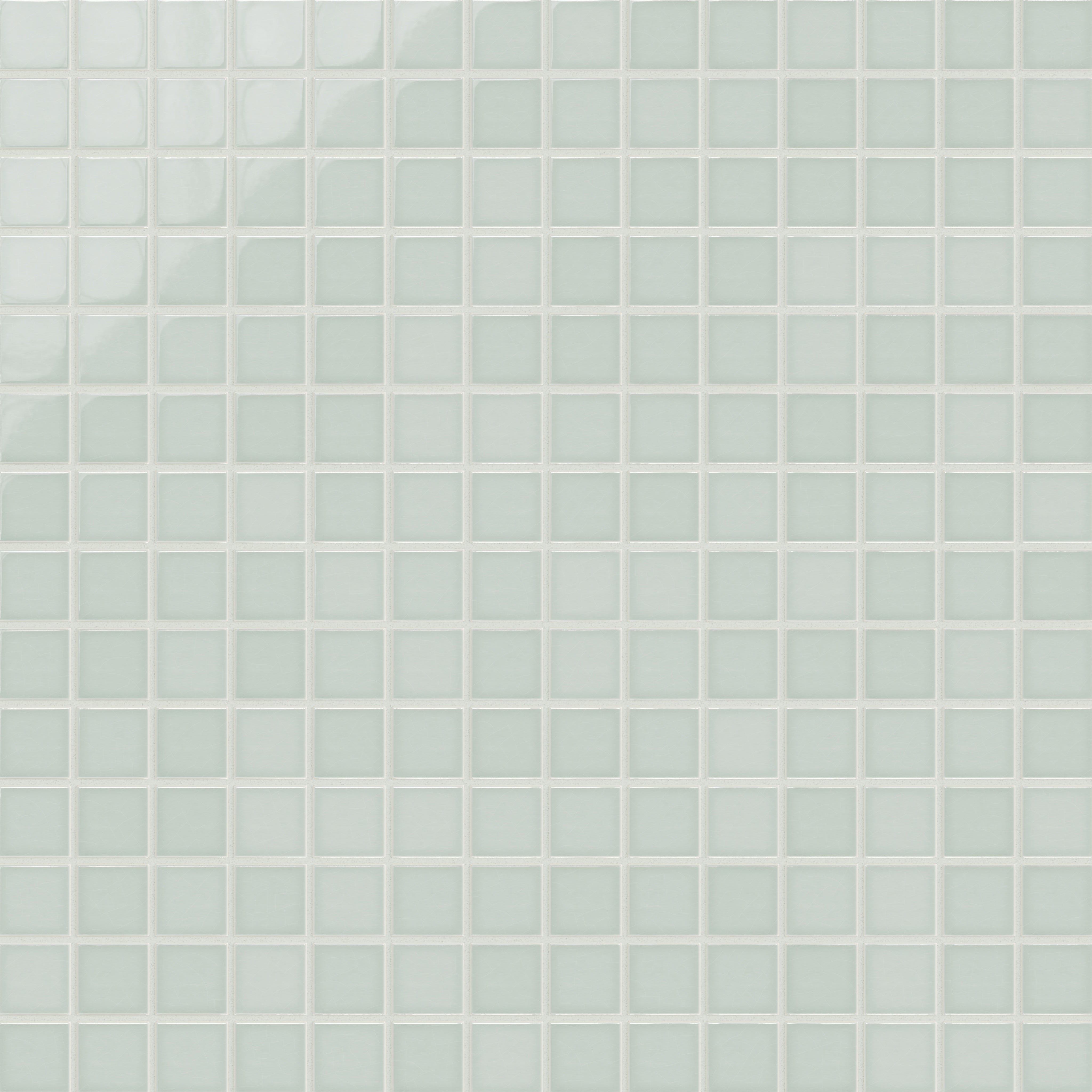 2x2 Straight Set Sheeted Original Ceramic Mosaic Tile in Salton Sea Gloss