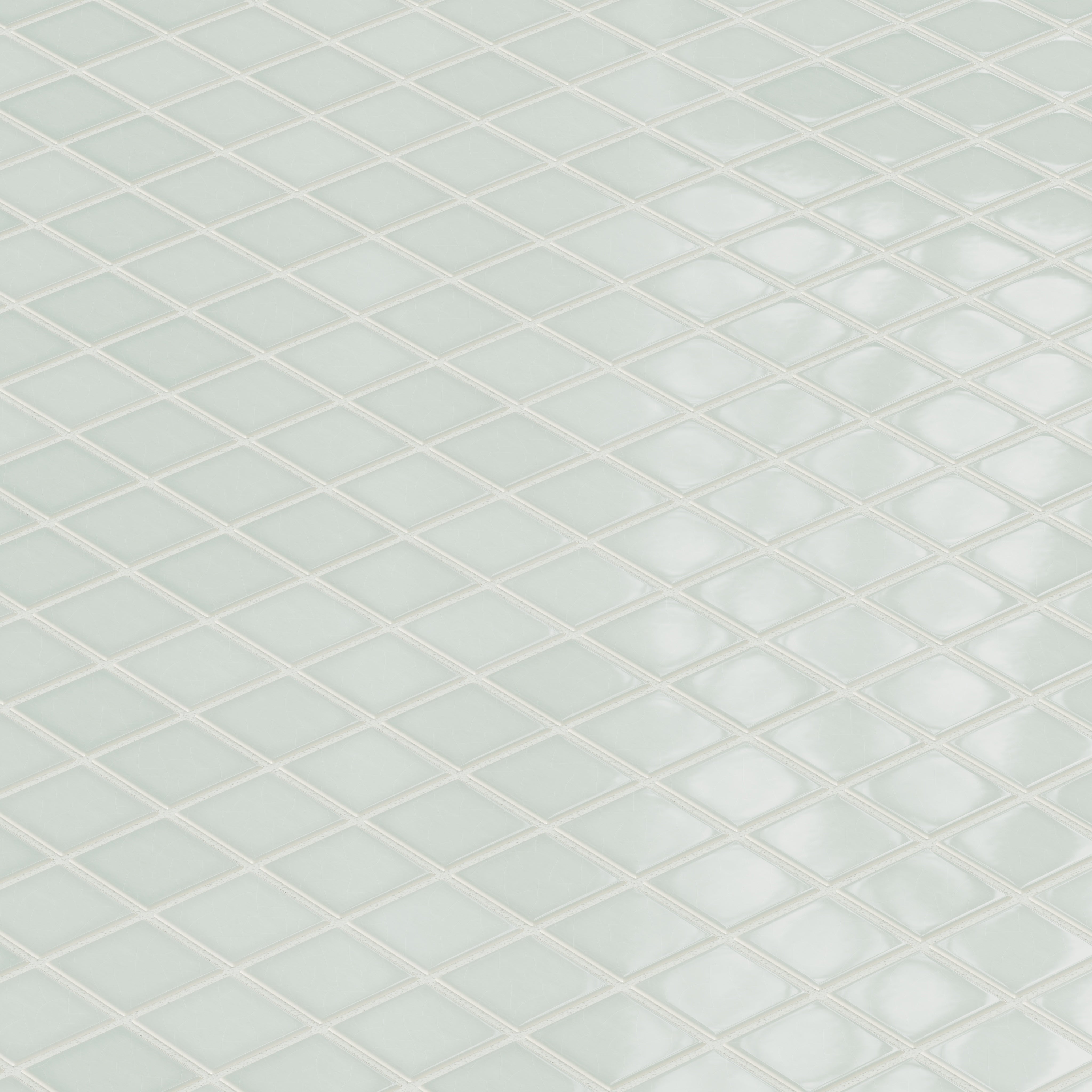 2x2 Straight Set Sheeted Original Ceramic Mosaic Tile in Salton Sea Gloss