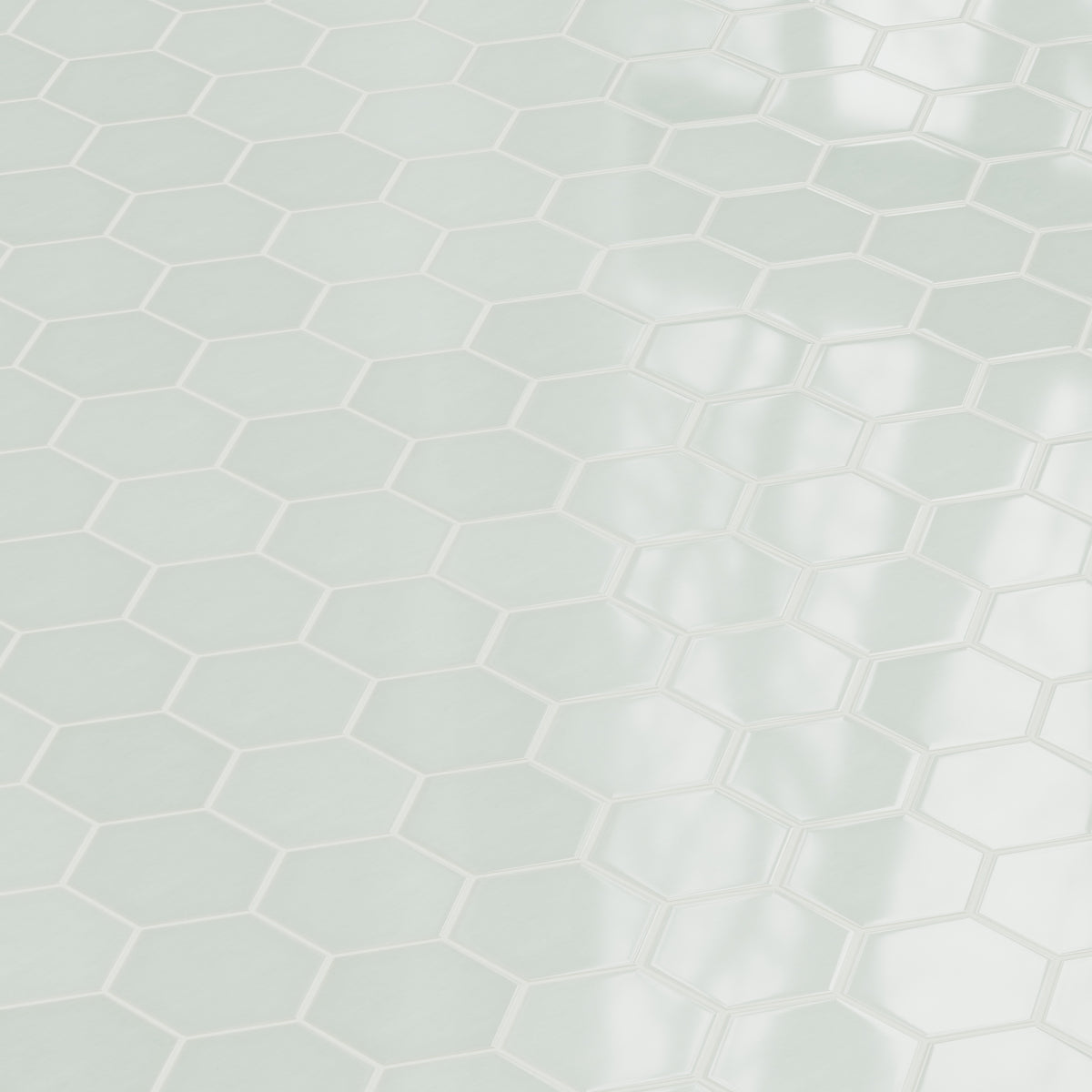 8" Hexagon Original Ceramic Tile in Salton Sea Gloss