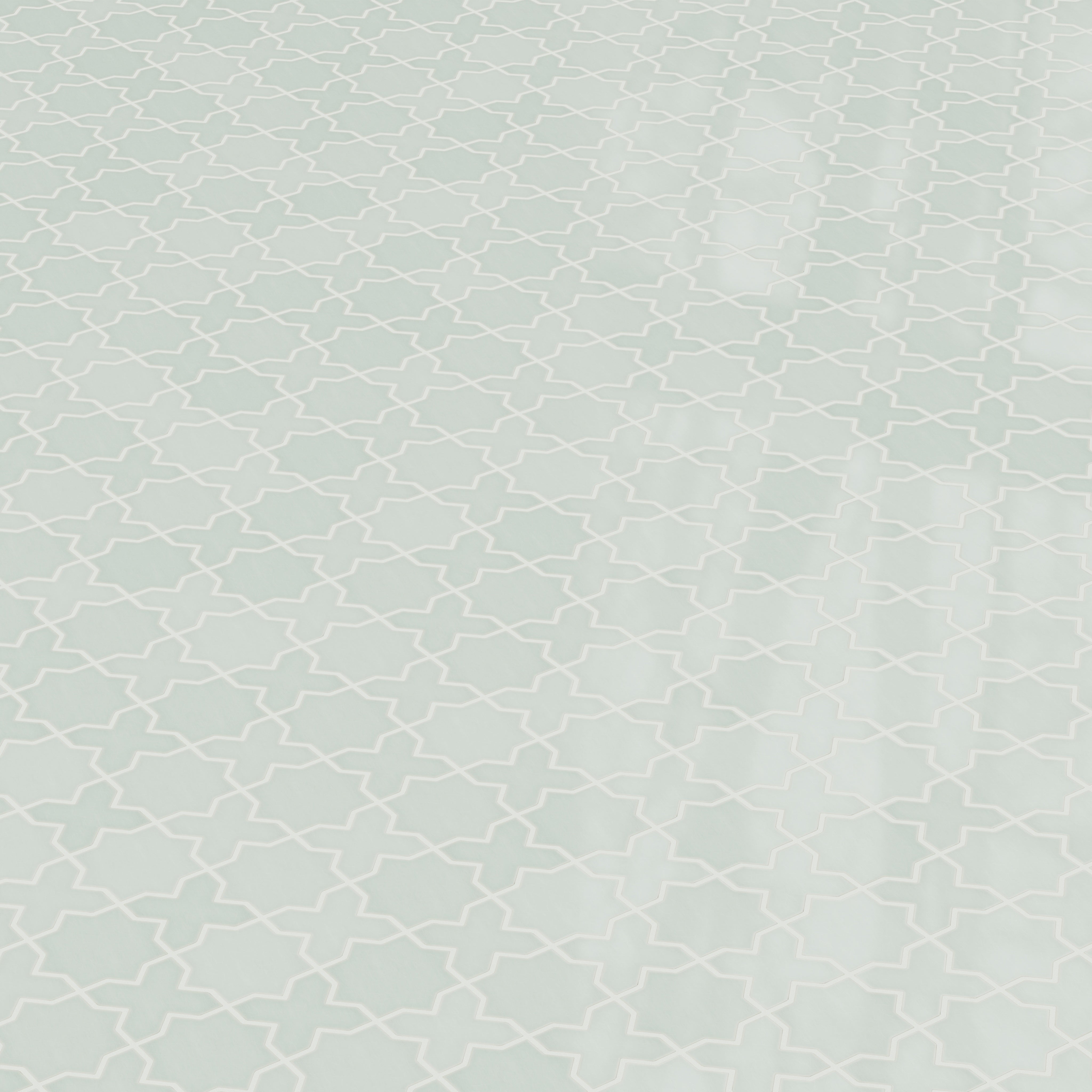 Mini Star & Cross Original Ceramic Tile in Salton Sea Gloss