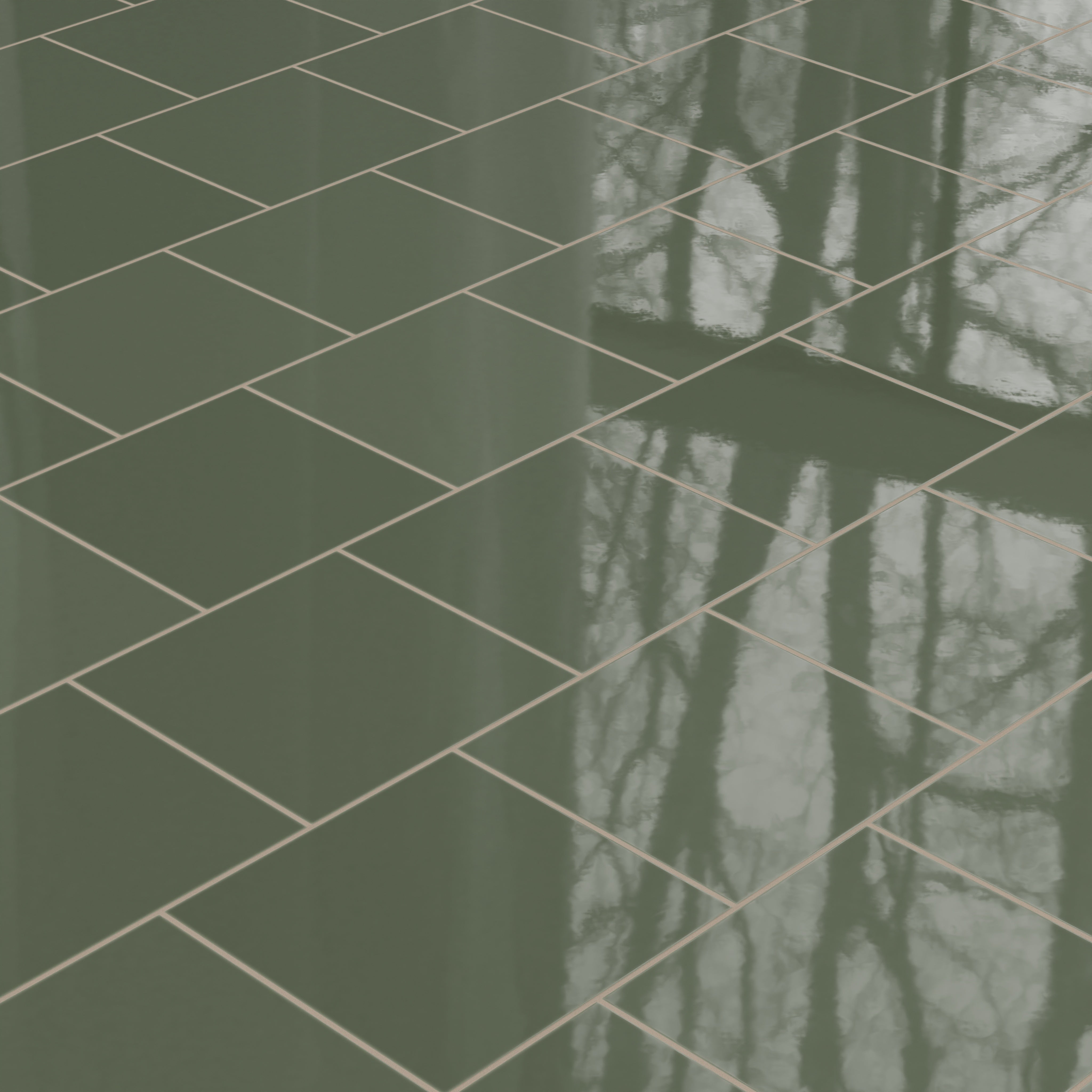12x12 Natural Press Ceramic Tile in San Juan Gloss