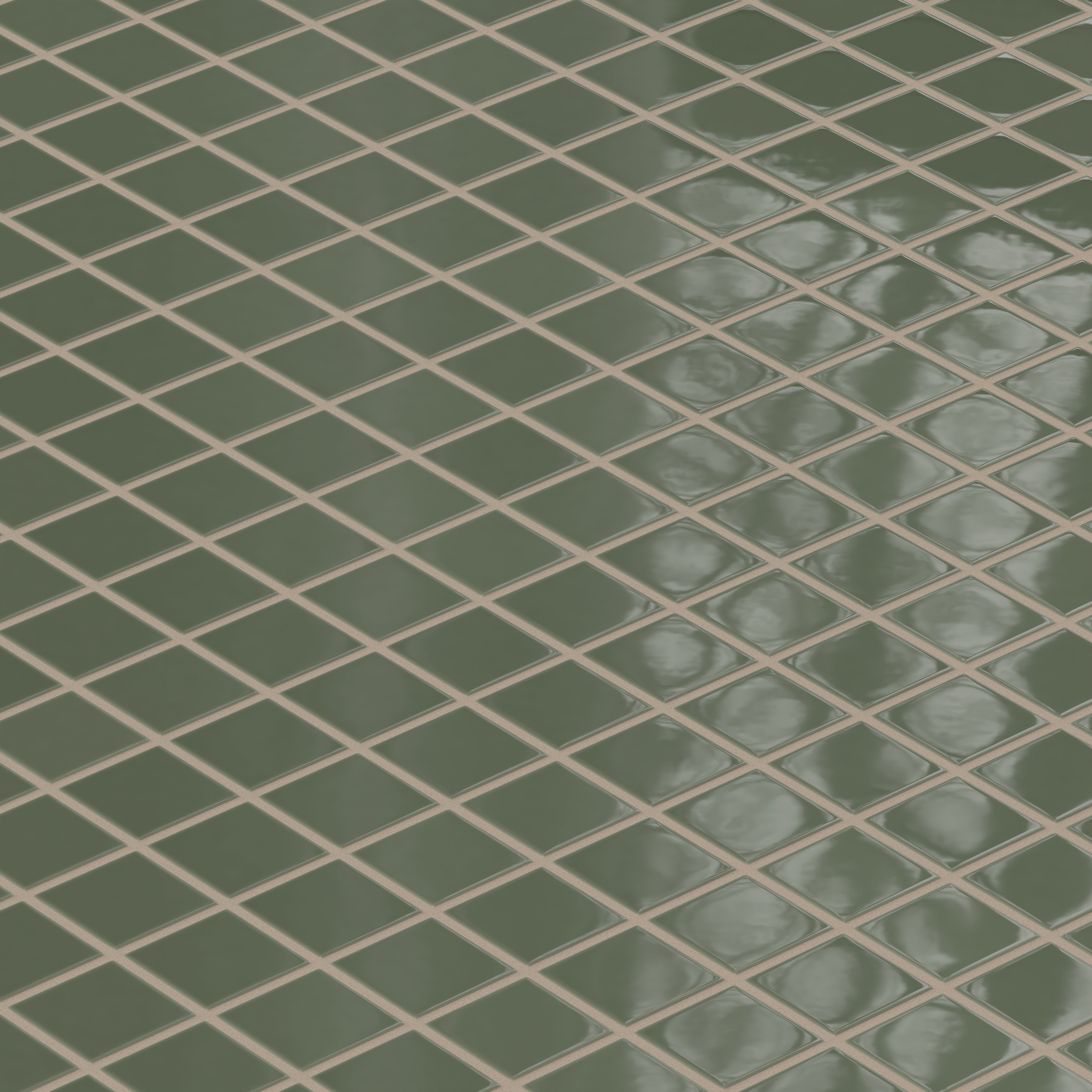 2x2 Straight Set Sheeted Natural Press Ceramic Mosaic Tile in San Juan Gloss