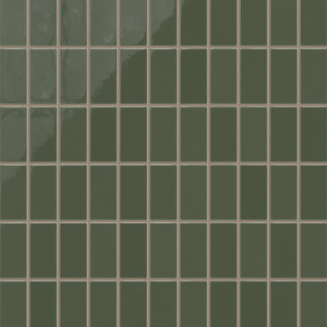 2x4 Straight Set Sheeted Natural Press Ceramic Mosaic Tile in San Juan Gloss