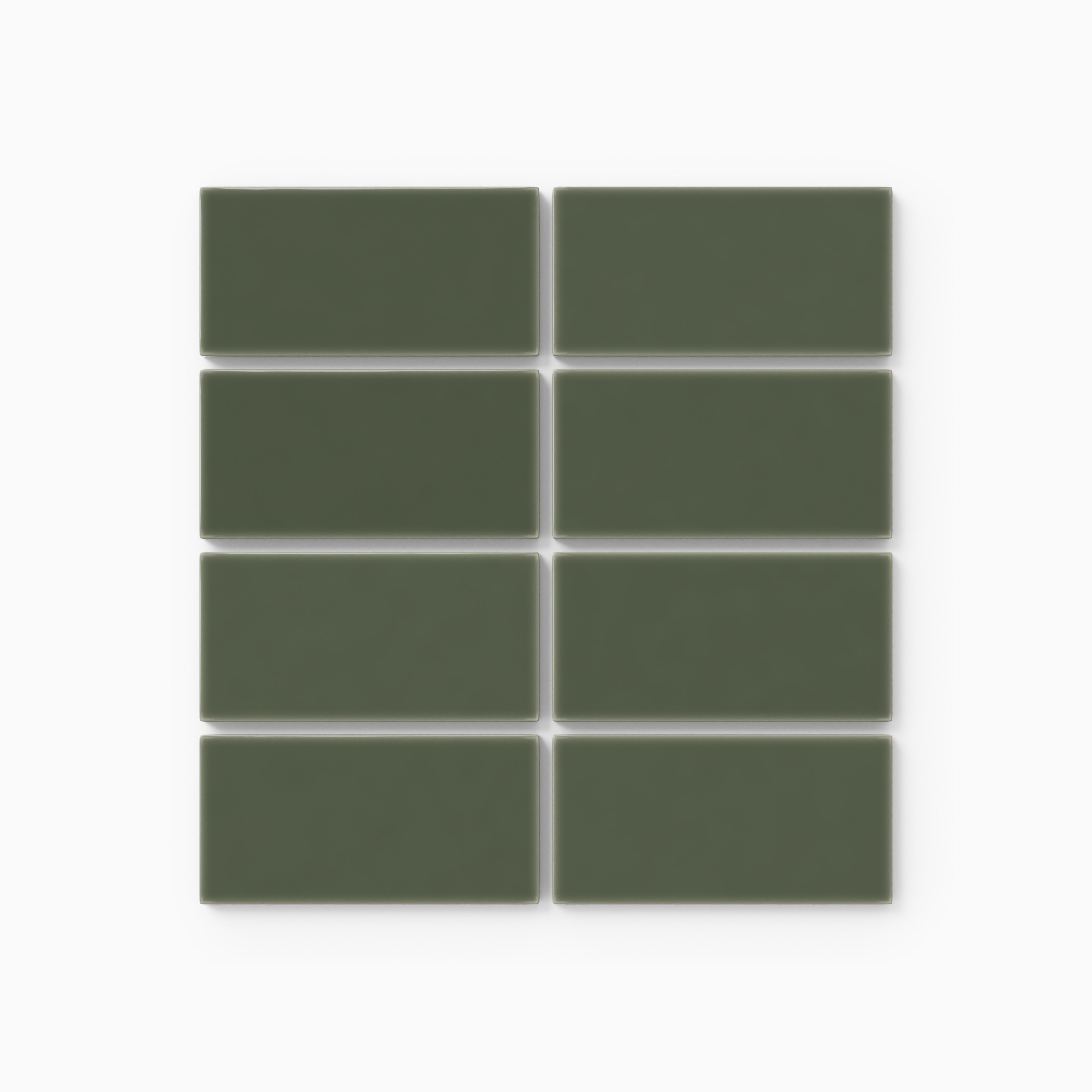2x4 Straight Set Sheeted Natural Press Ceramic Mosaic Tile in San Juan Gloss