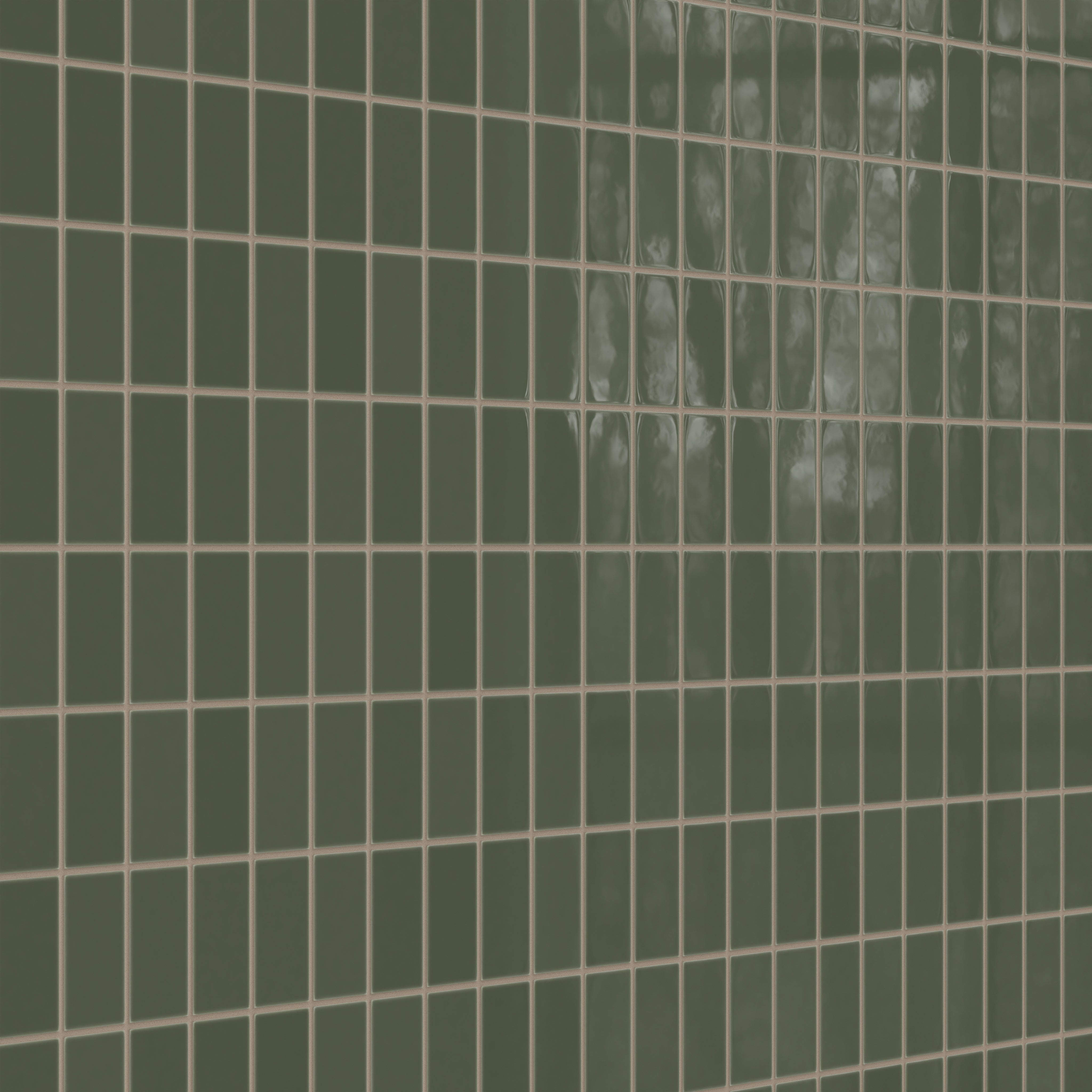 2x4 Straight Set Sheeted Natural Press Ceramic Mosaic Tile in San Juan Gloss