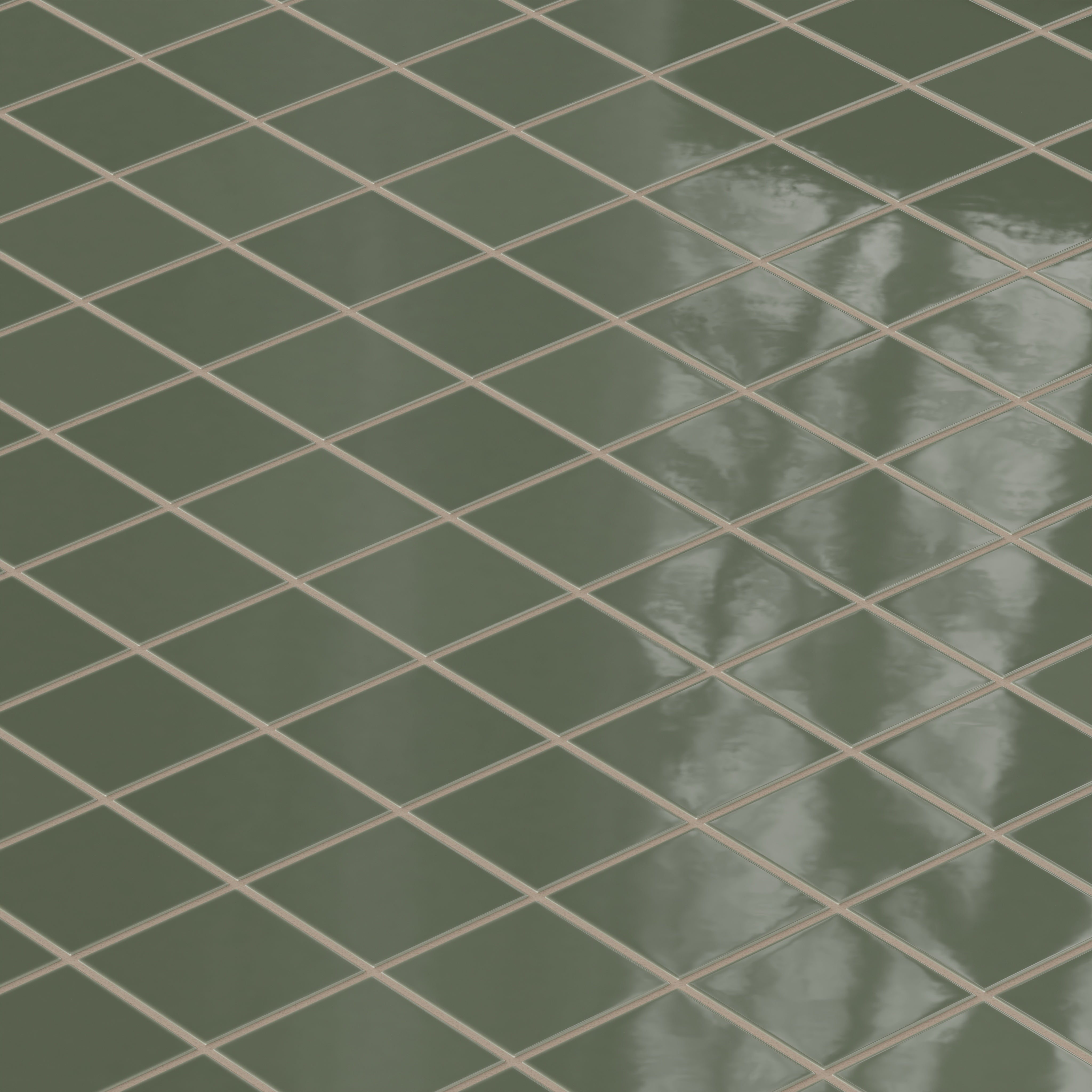 3x3 Straight Set Sheeted Natural Press Ceramic Mosaic Tile in San Juan Gloss