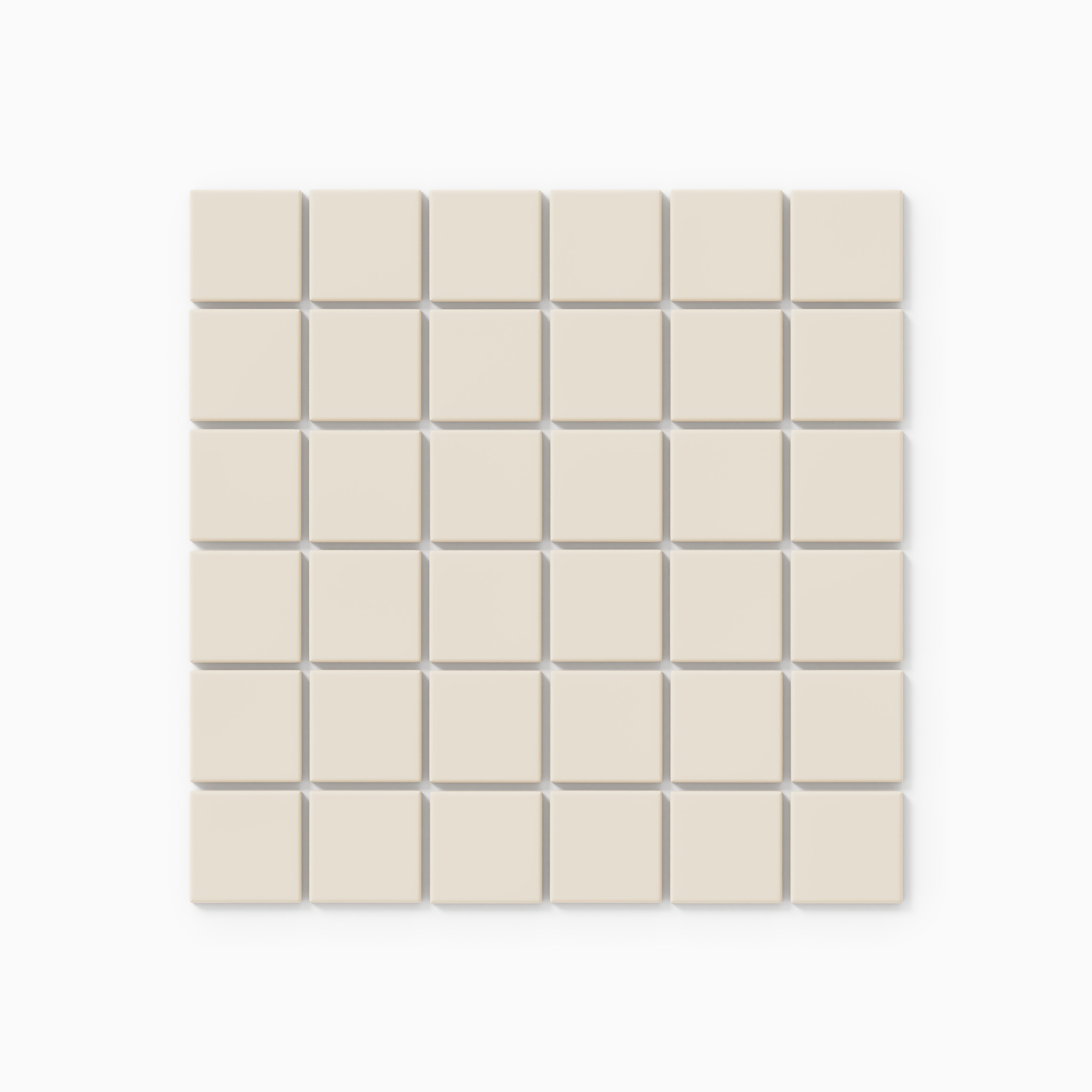2x2 Straight Set Sheeted Original Ceramic Mosaic Tile in Sand Dune Matte