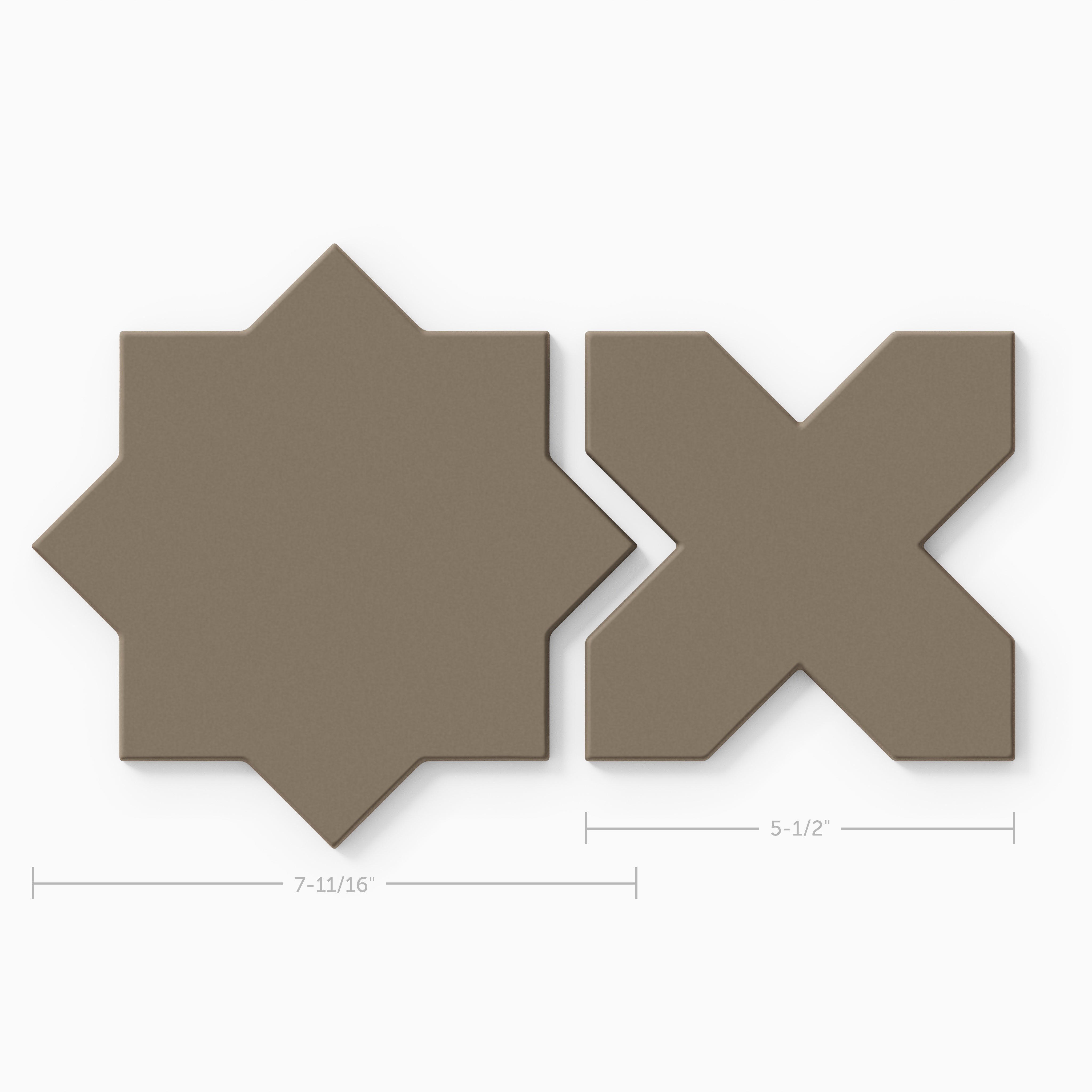 Star & Cross Original Ceramic Tile in Sandstone Matte
