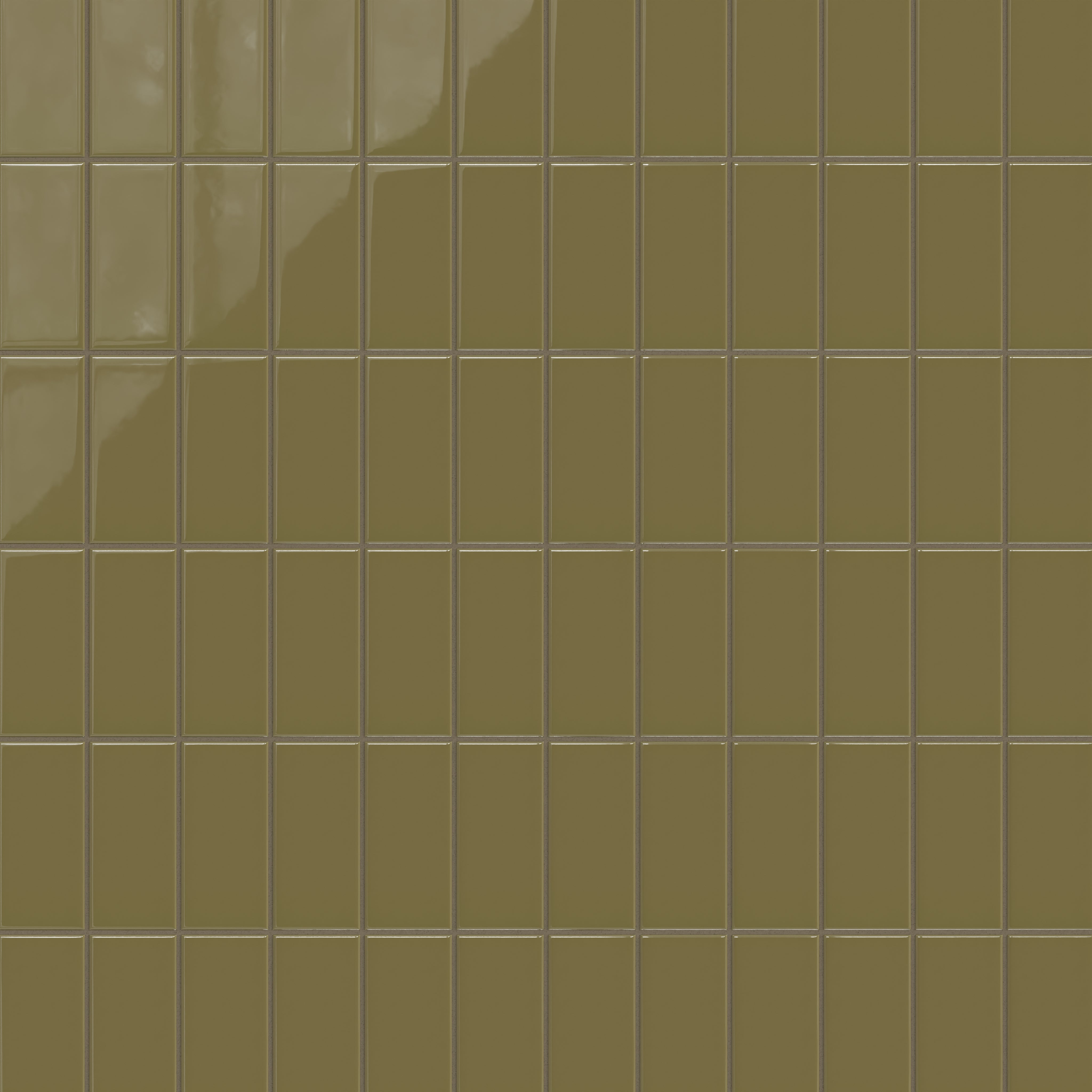 3x6 Natural Press Ceramic Tile in Sap Green Gloss
