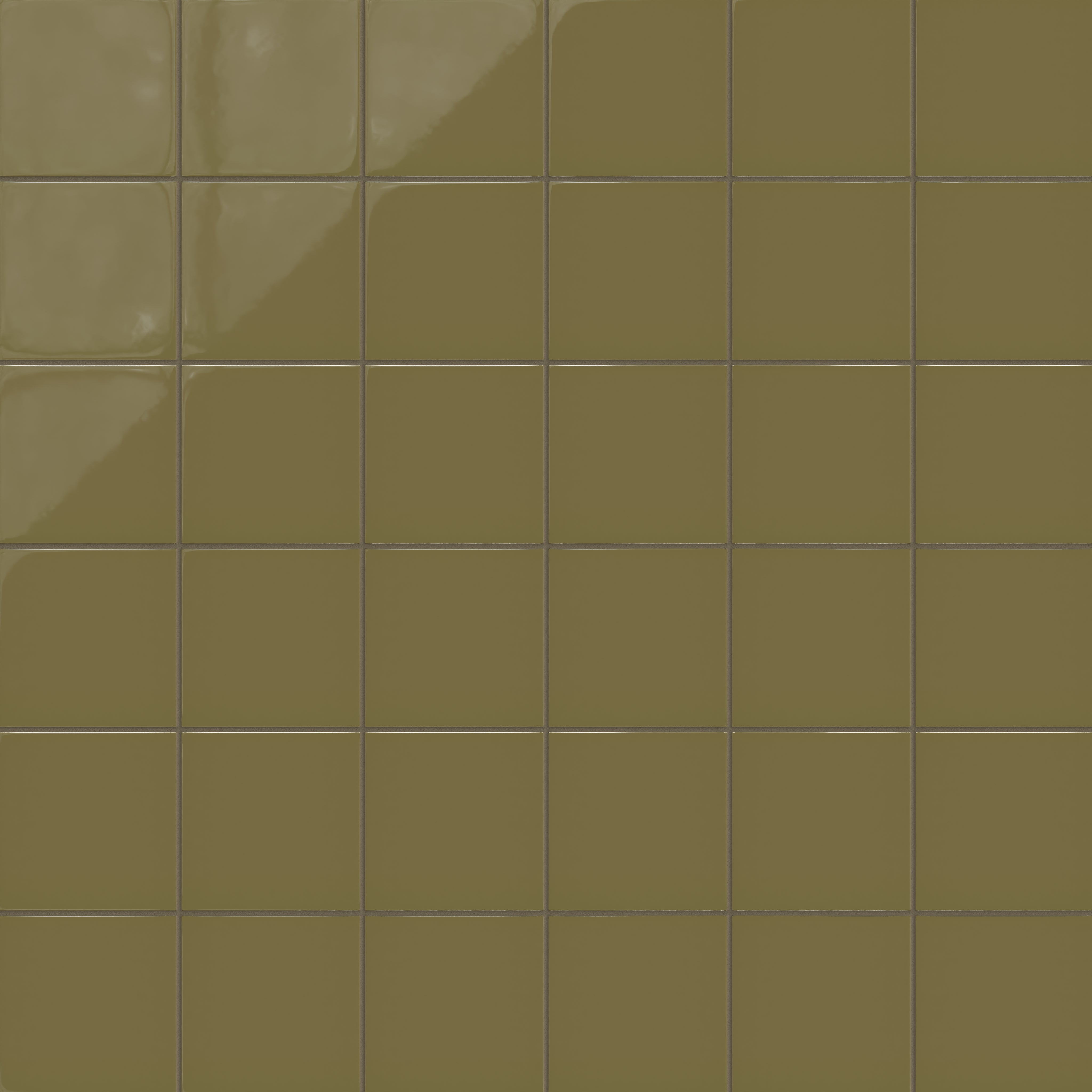 6x6 Natural Press Ceramic Tile in Sap Green Gloss
