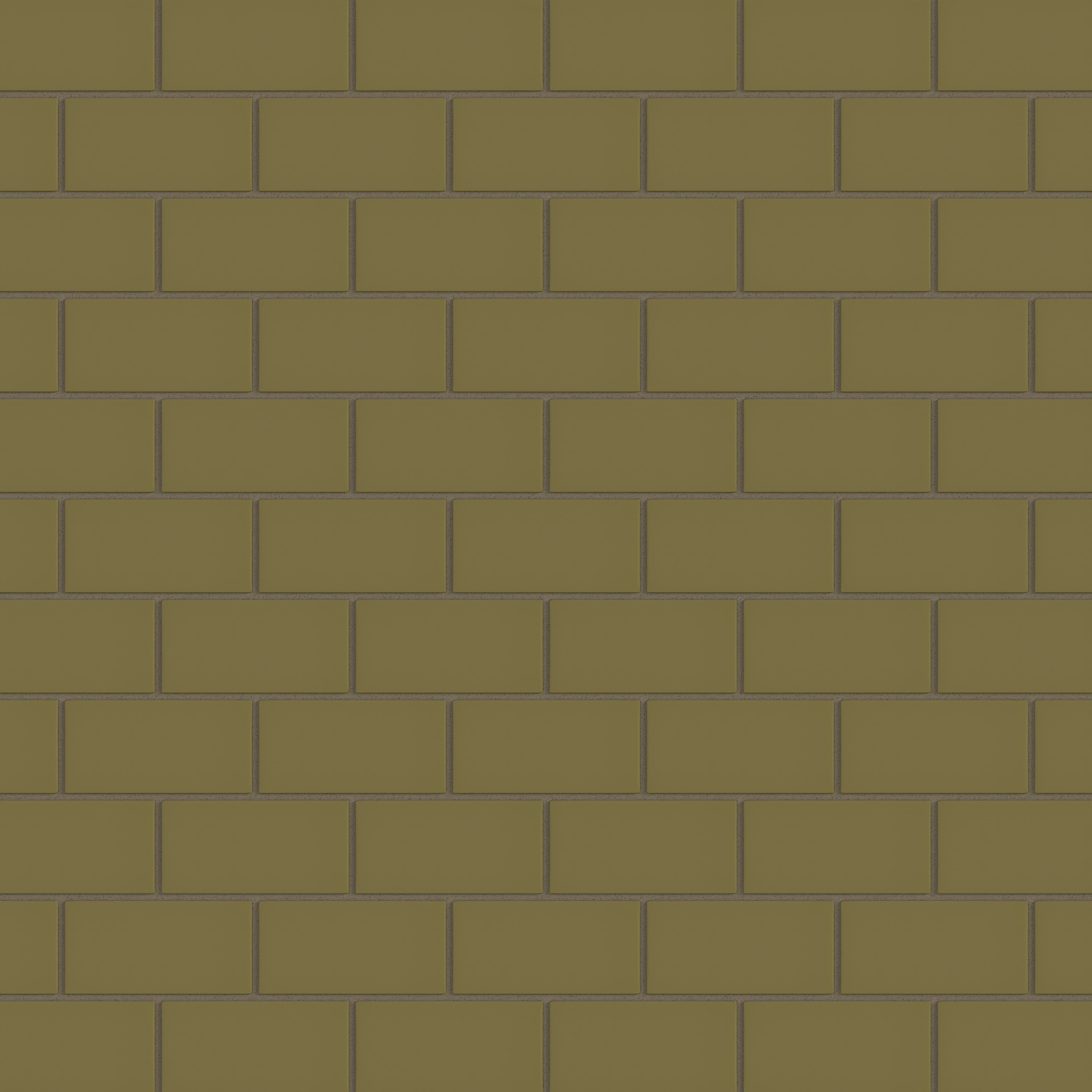 2x4 Half Offset Sheeted Natural Press Ceramic Mosaic Tile in Sap Green Matte