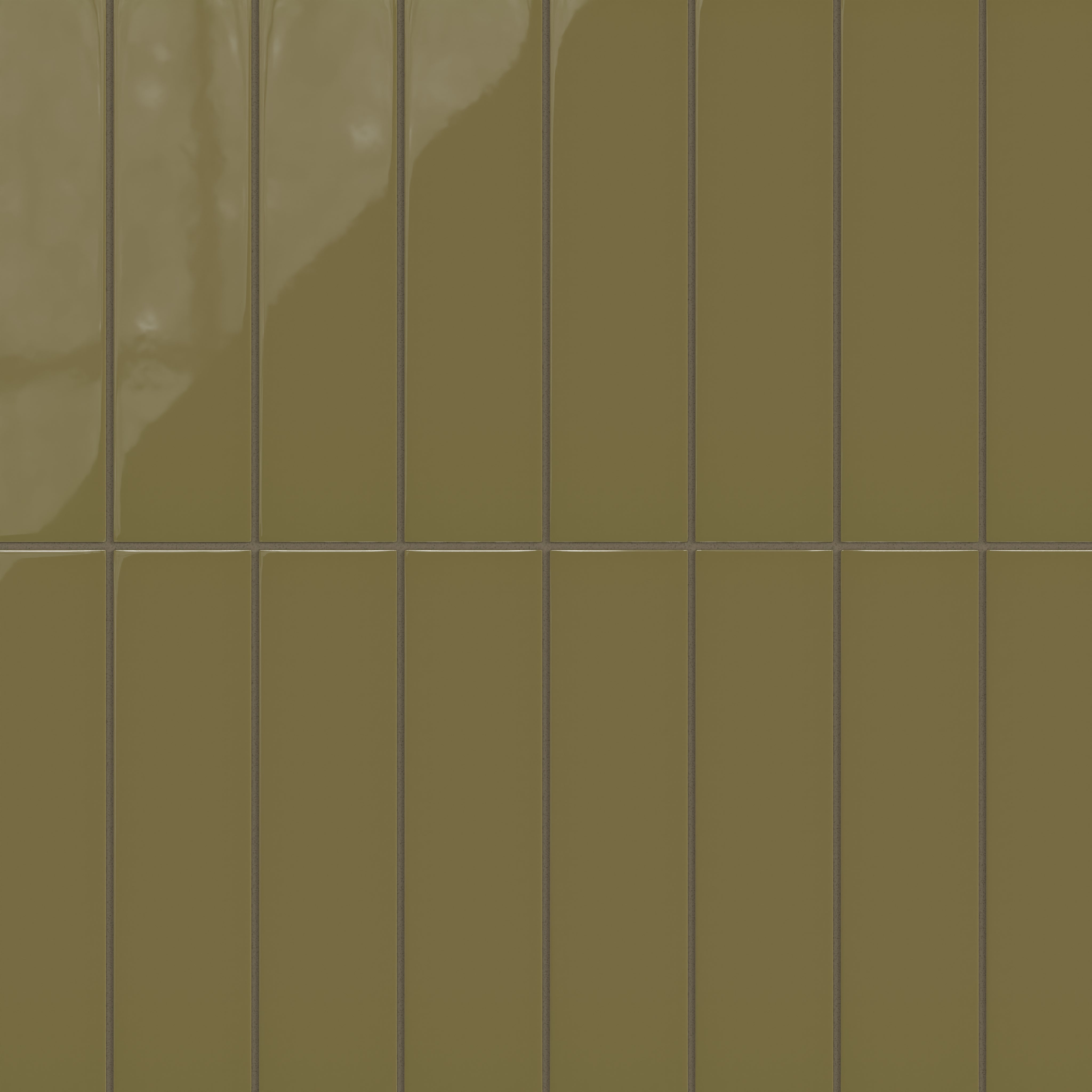 3x12 Natural Press Ceramic Tile in Sap Green Gloss